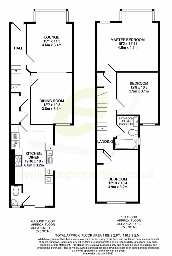 3 bed semi-detached house to rent in Western Avenue, Ashford - Property floorplan