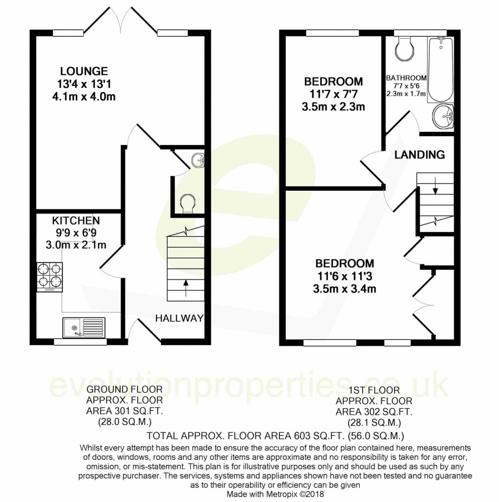 2 bed terraced house to rent in Grice Close, Folkestone - Property floorplan