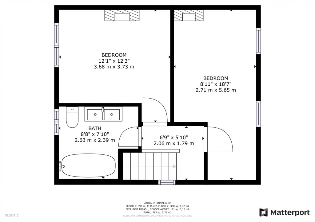 2 bed semi-detached house for sale in Circular Road, Betteshanger - Property floorplan
