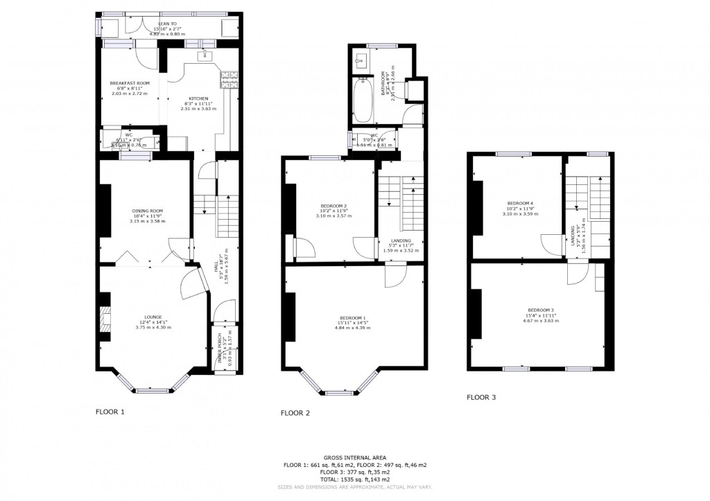 4 bed terraced house for sale in Cannonbury Road, Ramsgate - Property floorplan