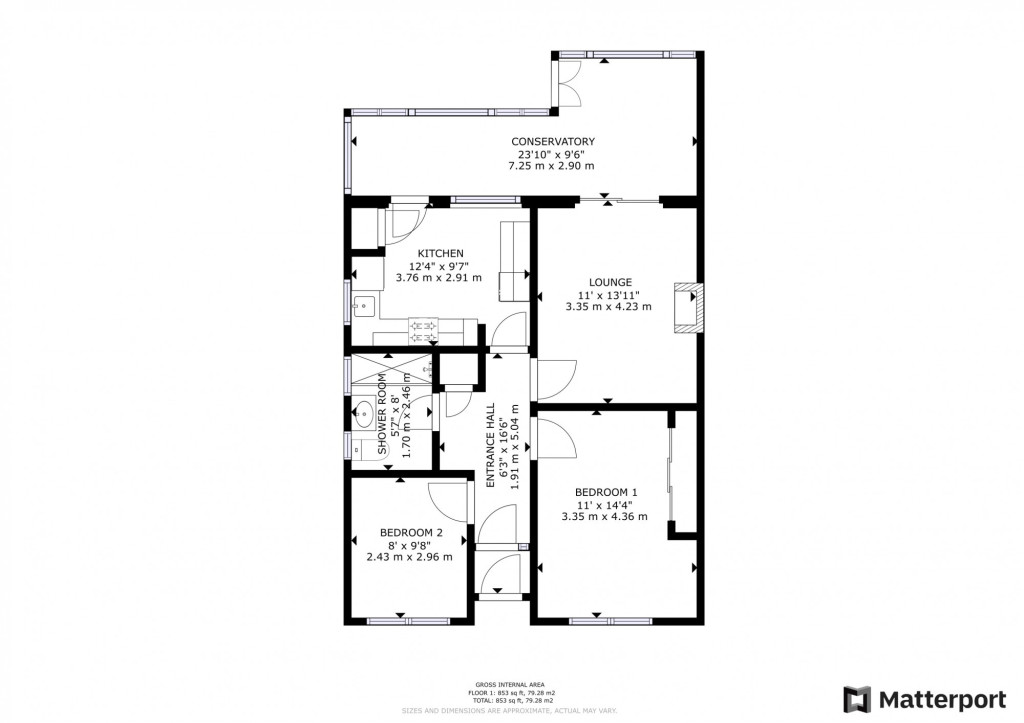2 bed bungalow for sale in Greenhill Gardens, Ramsgate - Property floorplan