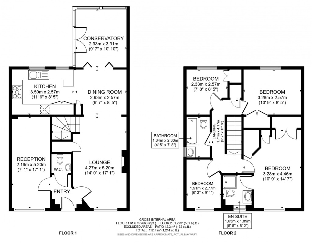 4 bed detached house for sale in Primrose Drive, Ashford - Property floorplan