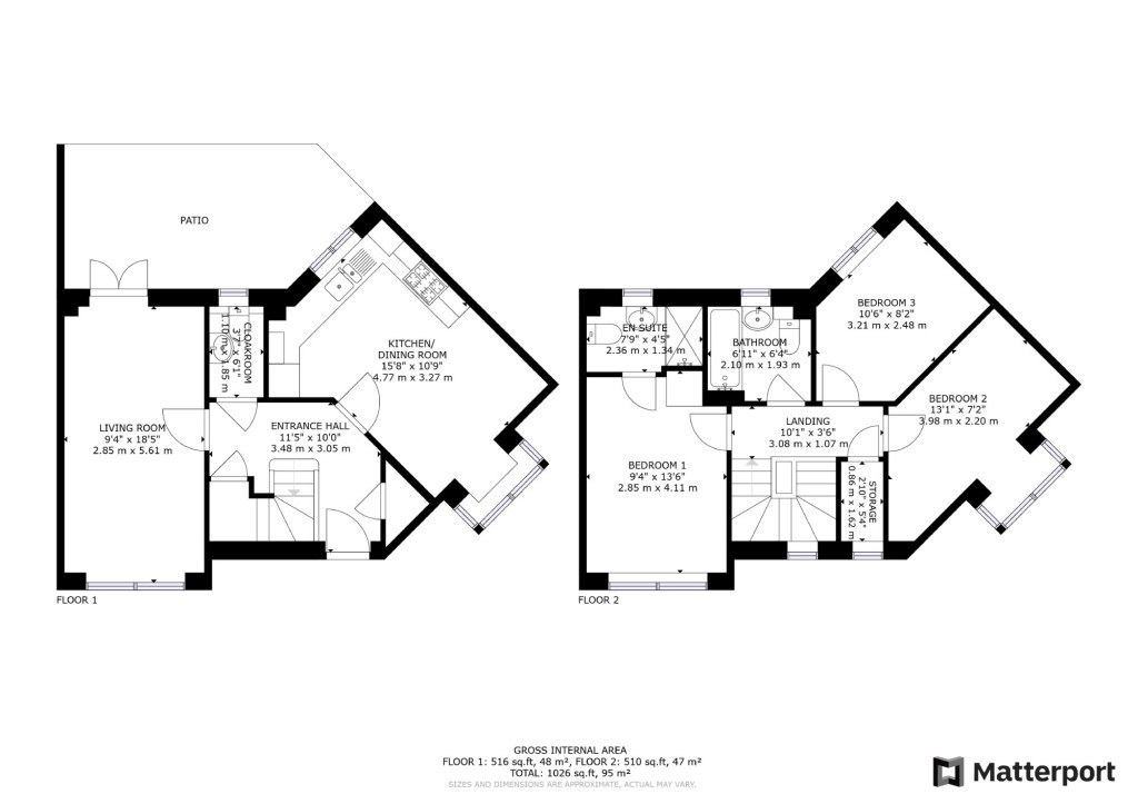 3 bed semi-detached house for sale in Leonard Roberts Mews, Ashford - Property floorplan