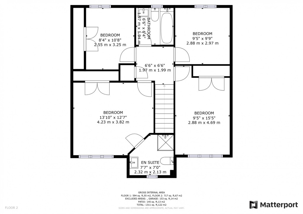 4 bed detached house to rent in Kestrel Close, Ashford - Property floorplan