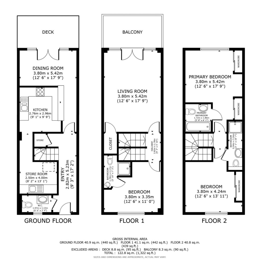 3 bed terraced house for sale in St. Peters Street, Maidstone - Property floorplan