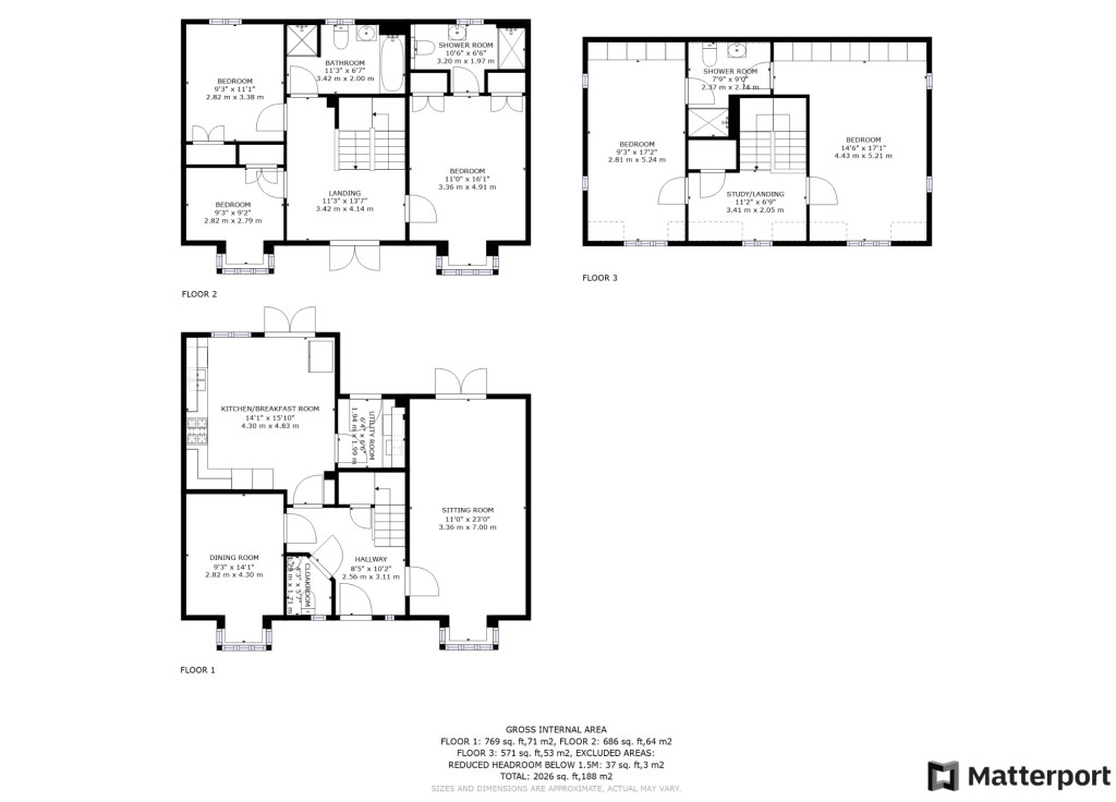 5 bed detached house for sale in David Henderson Avenue, Ashford - Property floorplan