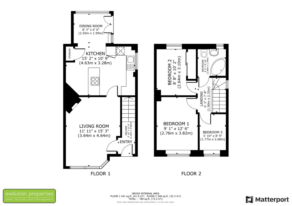 3 bed end of terrace house to rent in Birling Road, Ashford - Property floorplan