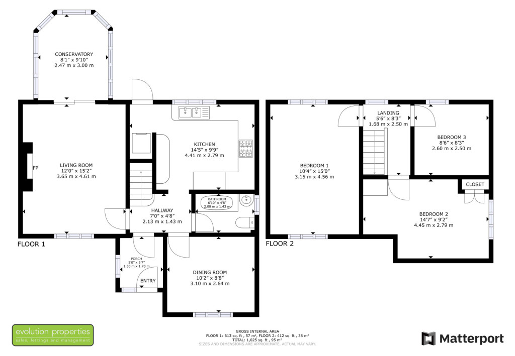 3 bed semi-detached house for sale in Crocken Hill Road, Ashford - Property floorplan