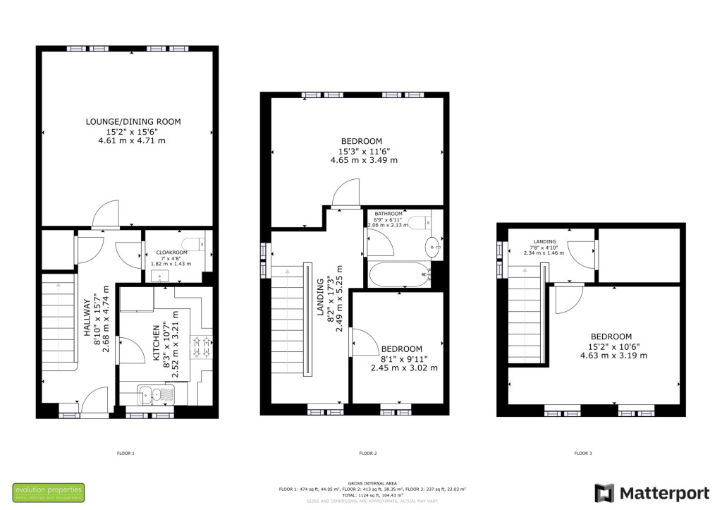 3 bed end of terrace house for sale in Samuel Peto Way, Ashford - Property floorplan
