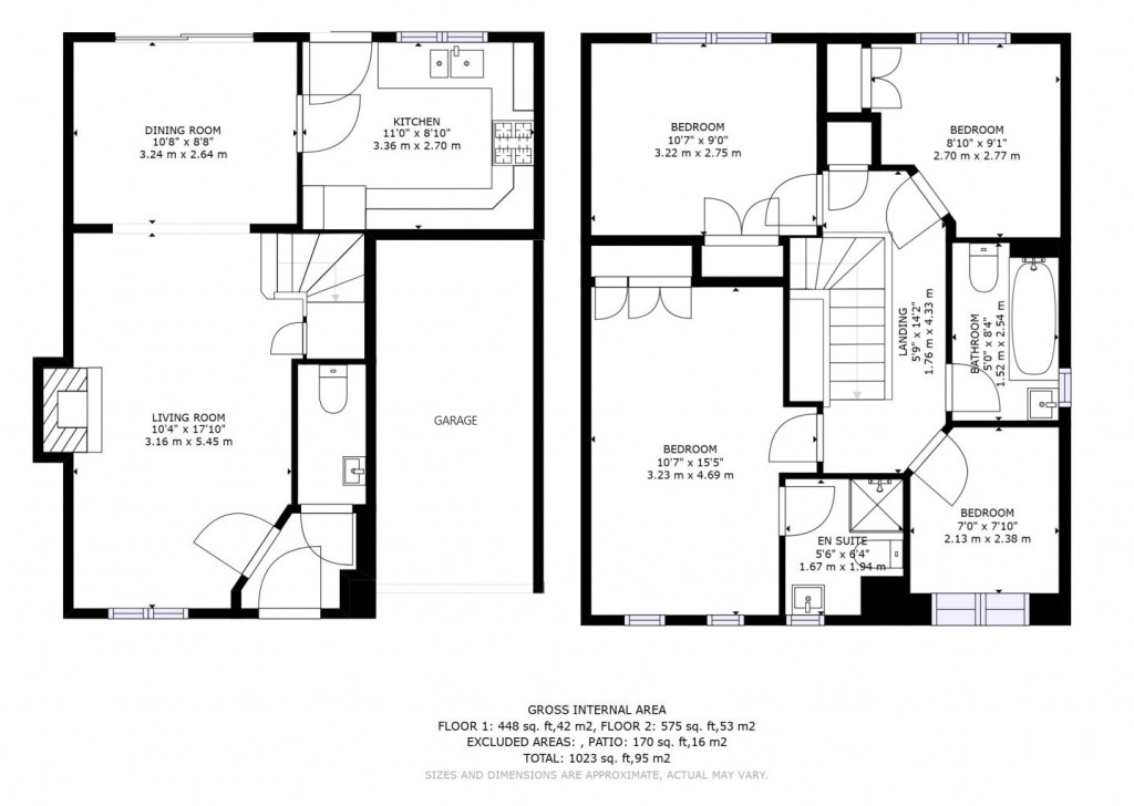 4 bed detached house to rent in Sycamore Lane, Ashford - Property floorplan