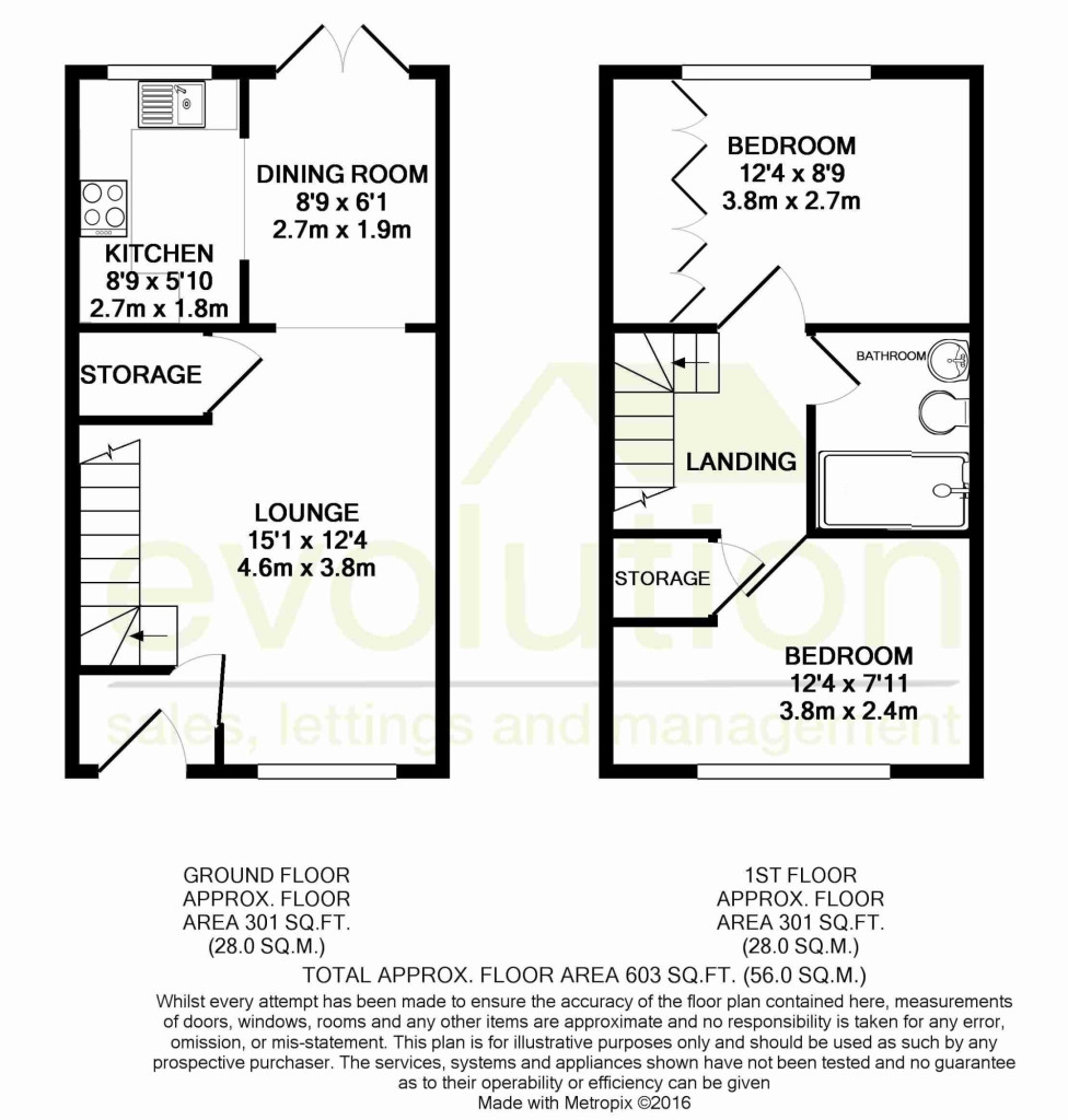 2 bed terraced house to rent in New Rectory Lane, Ashford - Property floorplan