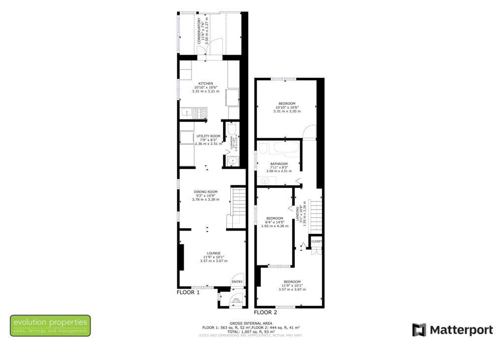 3 bed end of terrace house for sale in Sydney Street, Ashford - Property floorplan