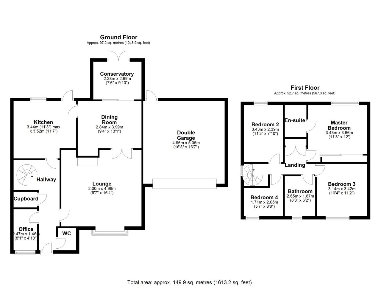 4 bed detached house for sale in Cockhall Close, Litlington - Property Floorplan