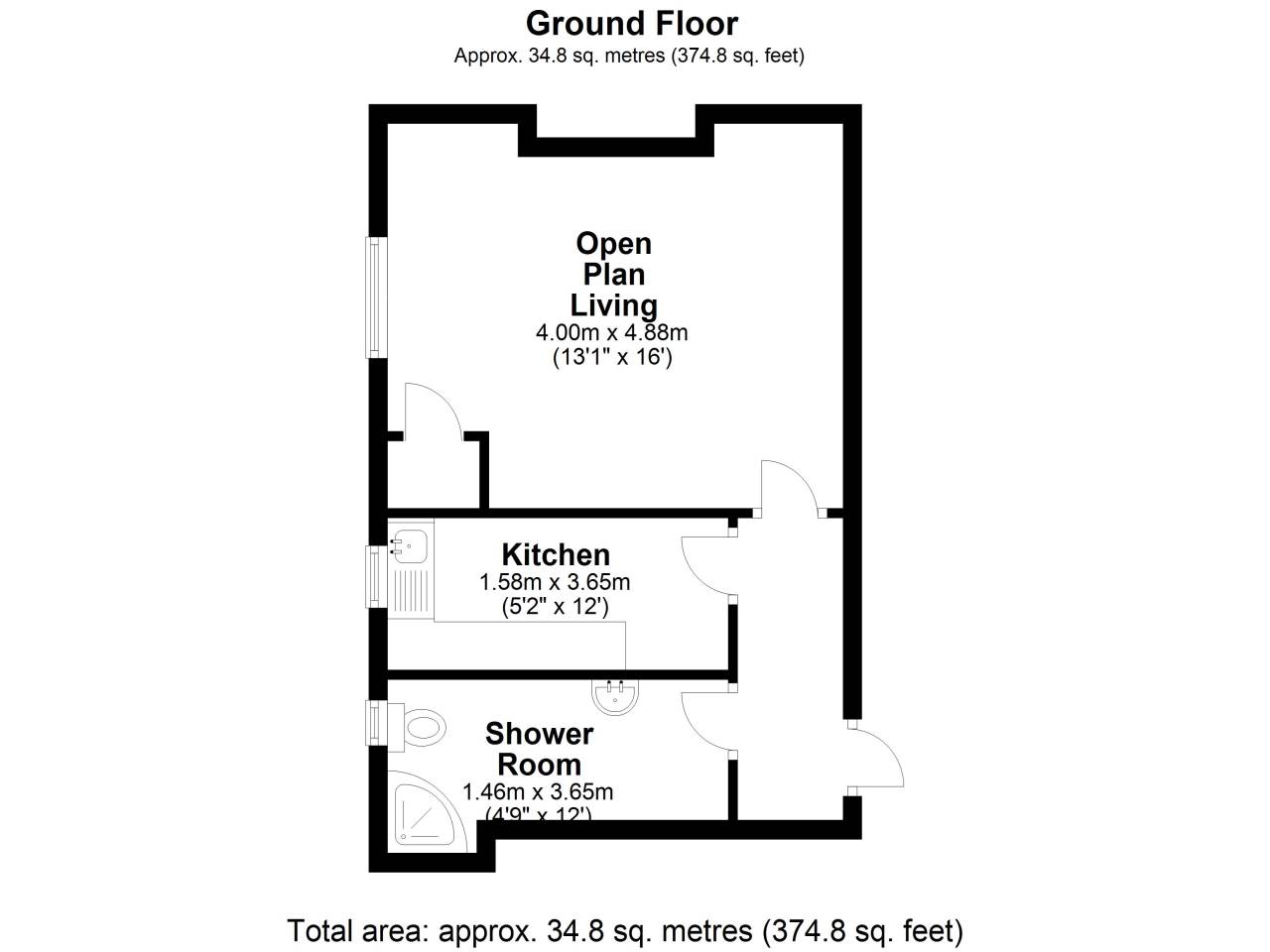 1 bed flat for sale in Upton House, 4 Baldock Street - Property Floorplan