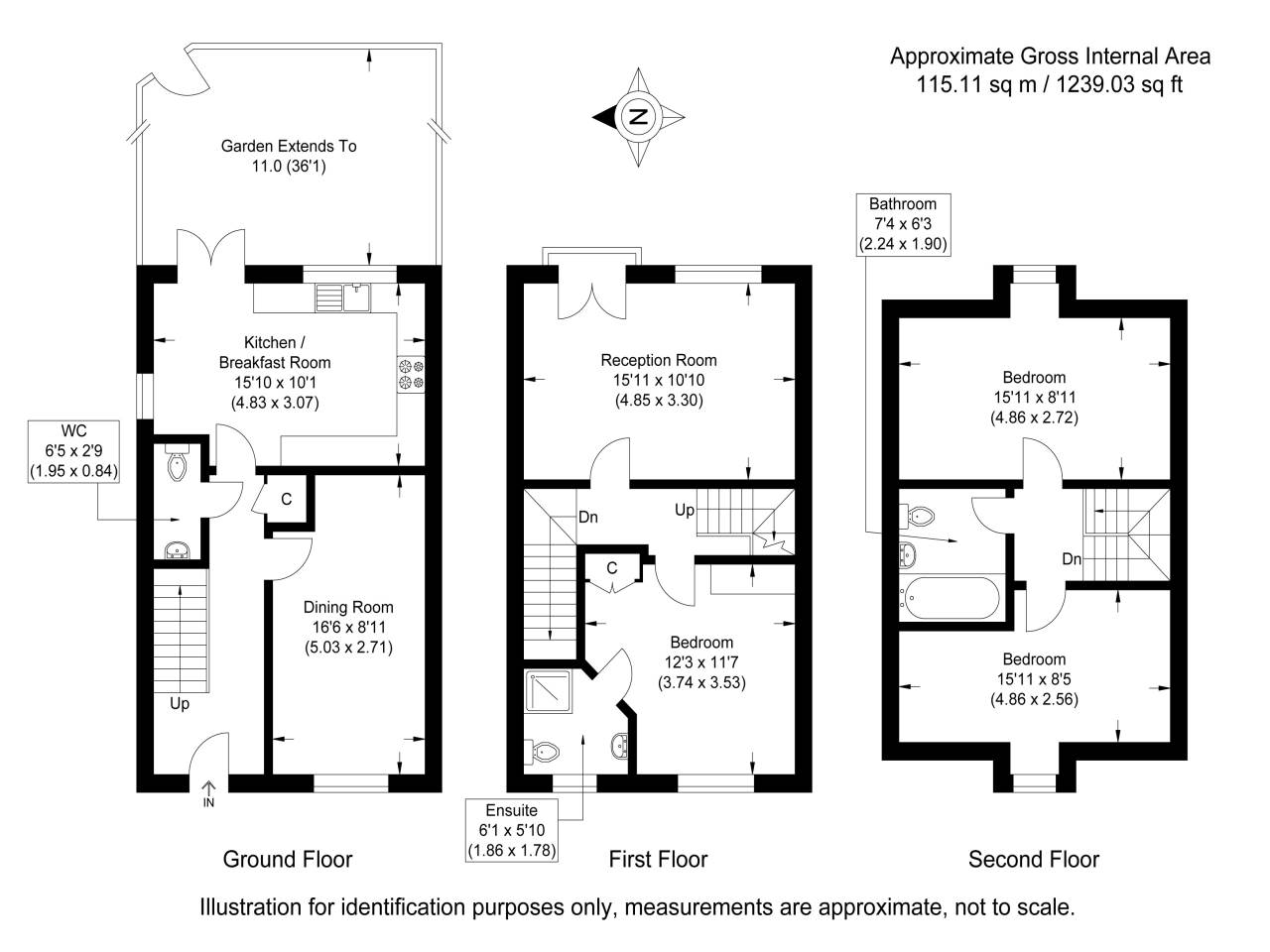 3 bed semi-detached house for sale in Skipps Meadow, Buntingford - Property Floorplan