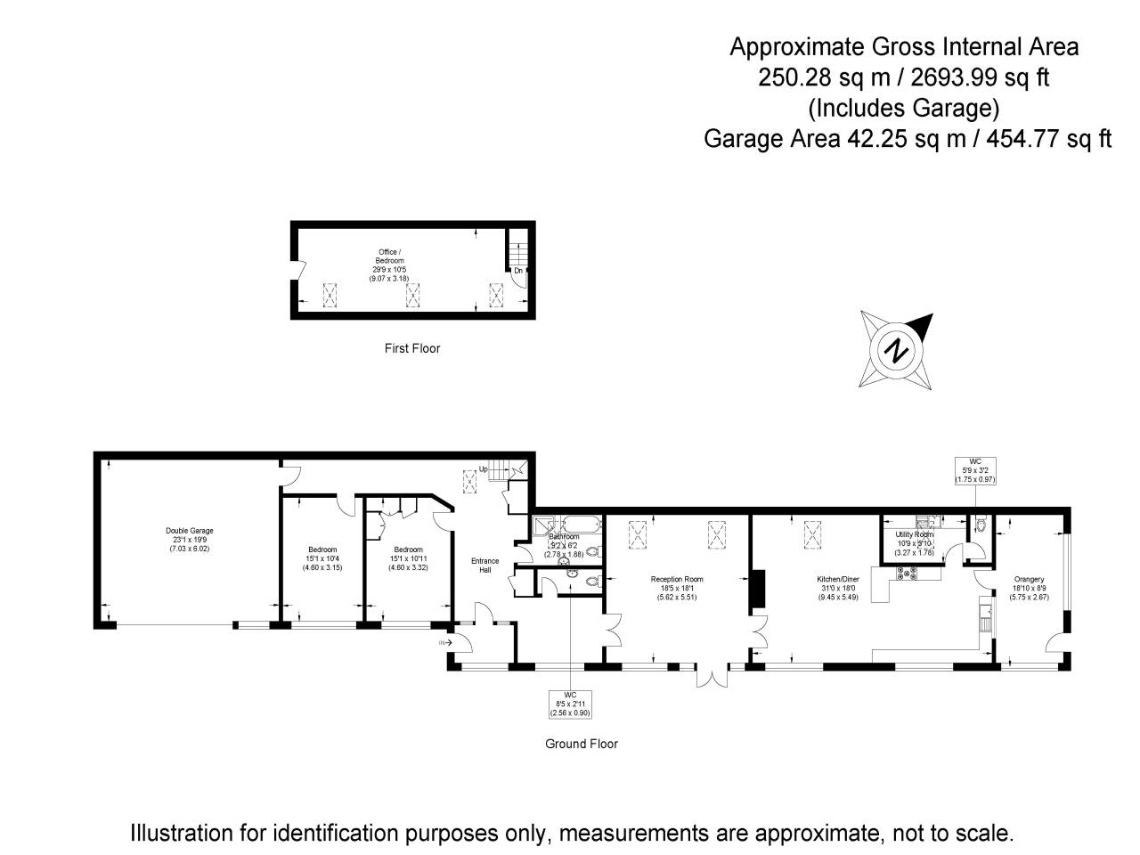 3 bed bungalow for sale in Morrice Green, Nuthampstead - Property Floorplan