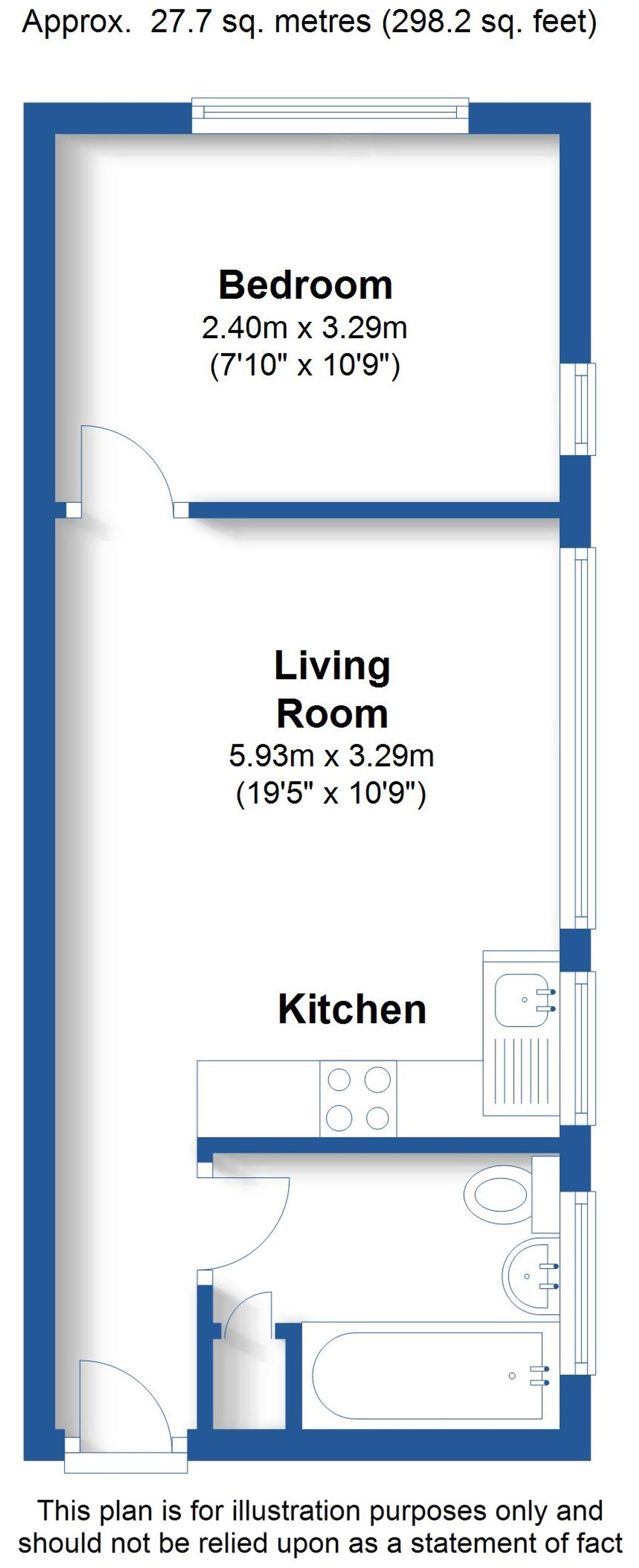 1 bed apartment to rent in School Lane, Kenilworth - Property floorplan