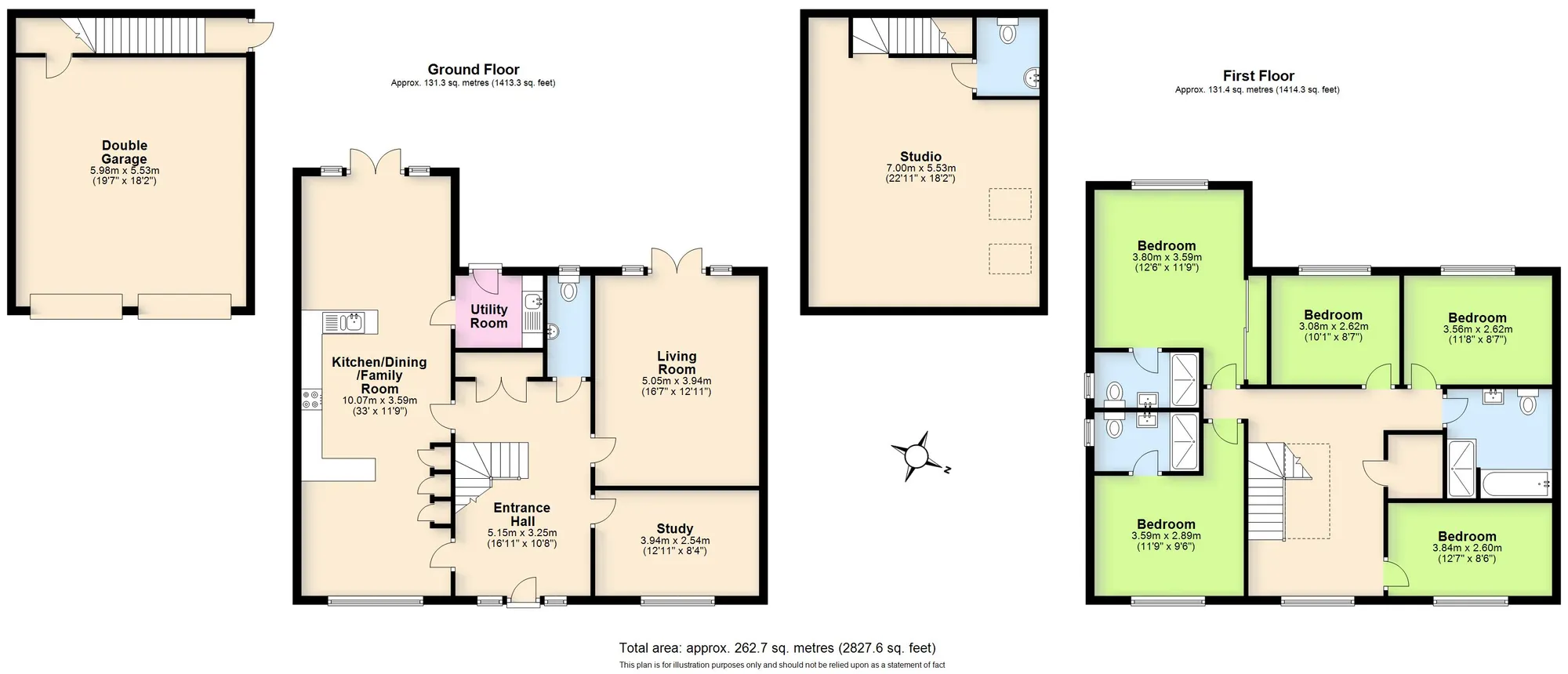 5 bed detached house for sale in Harris Way, Kenilworth - Property floorplan