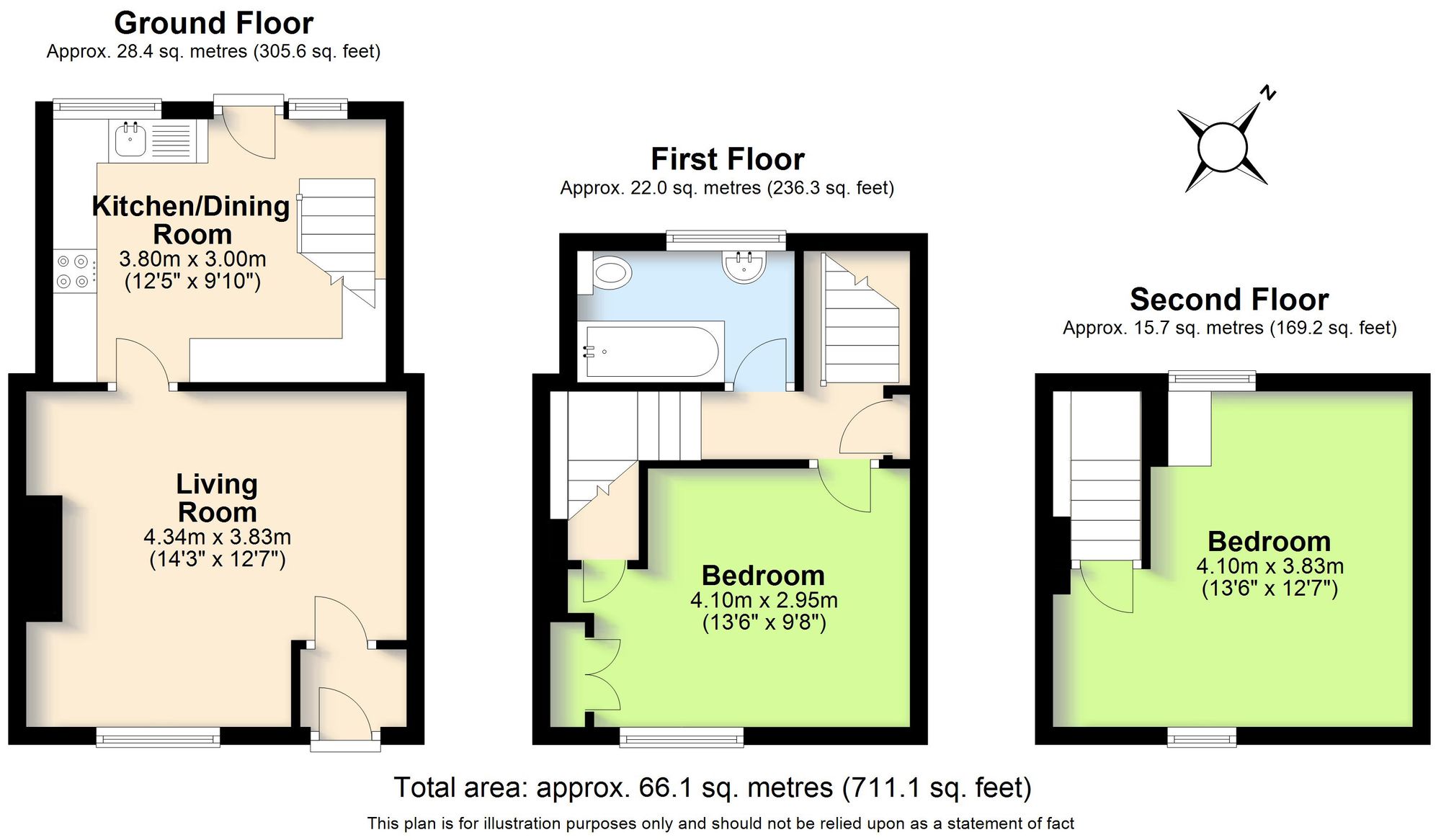 2 bed terraced cottage for sale in Castle Hill, Kenilworth - Property floorplan