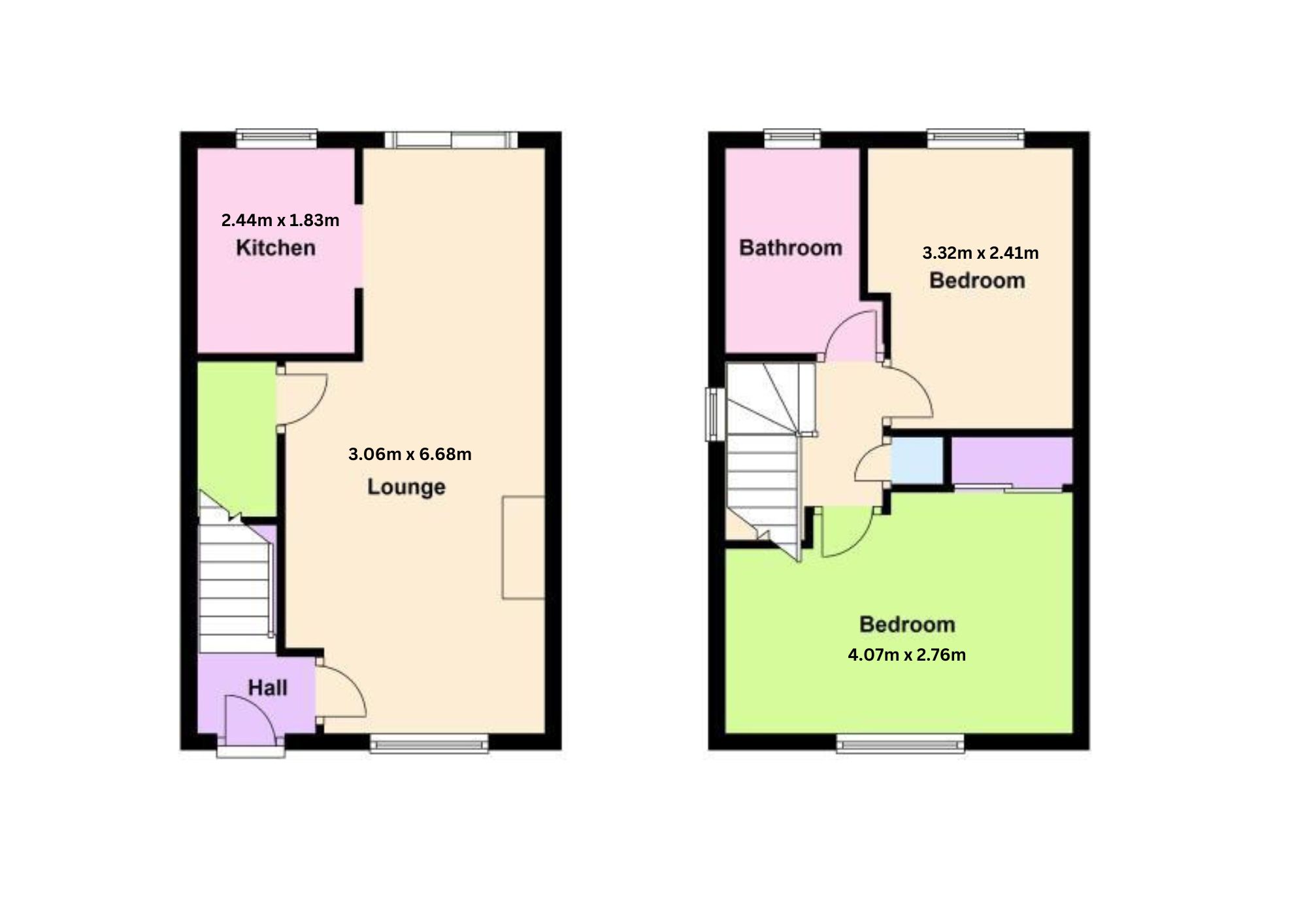 2 bed semi-detached house to rent in Millbank Mews, Kenilworth - Property floorplan