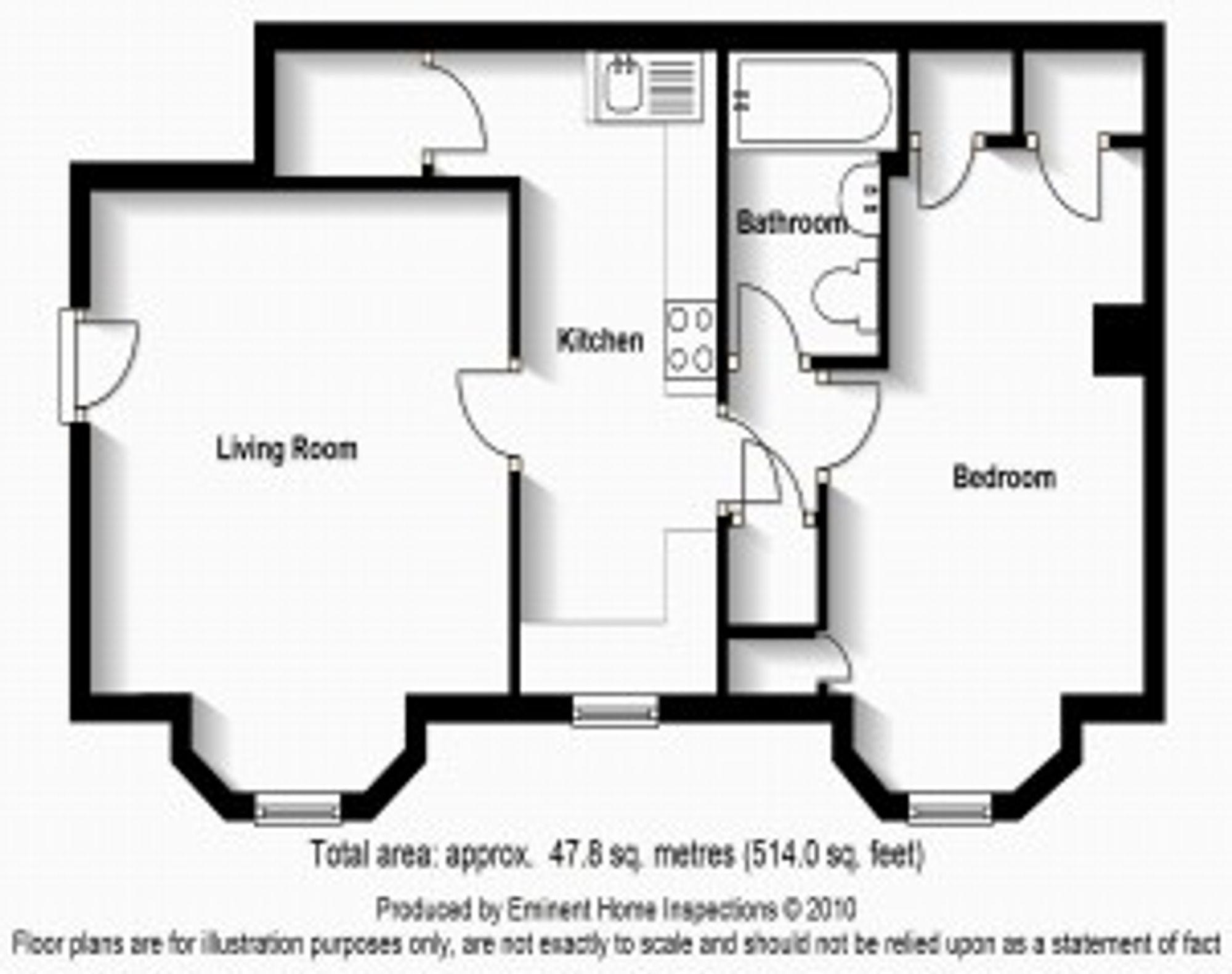 1 bed apartment to rent in Station Road, Kenilworth - Property floorplan