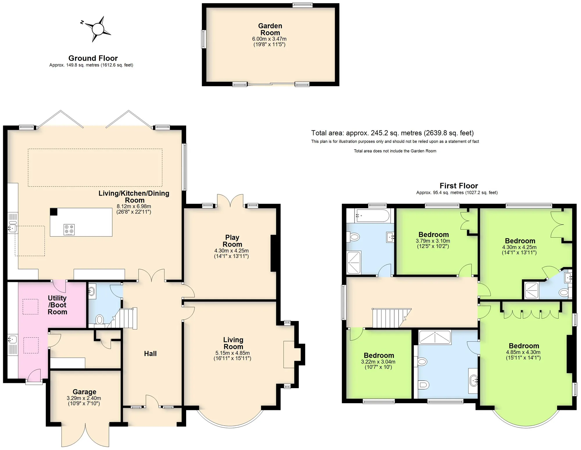 4 bed detached house for sale in Southbank Road, Kenilworth - Property floorplan