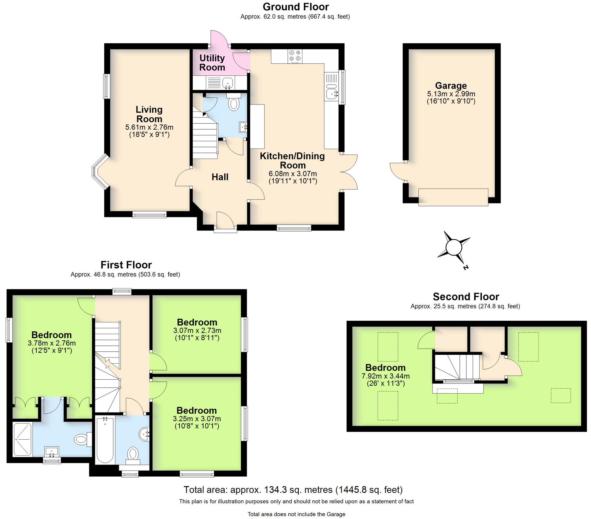 4 bed detached house for sale in Lionheart Avenue, Leamington Spa - Property floorplan