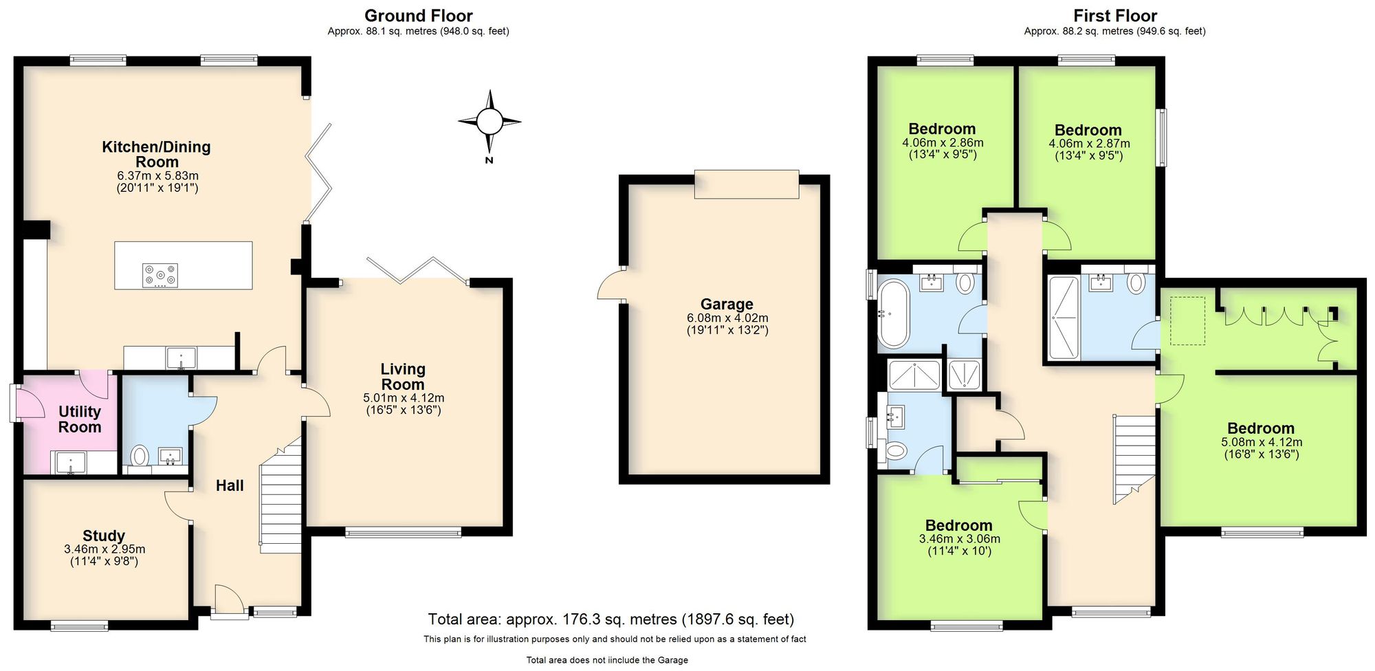 4 bed detached house for sale in Warwick Road, Warwick - Property floorplan