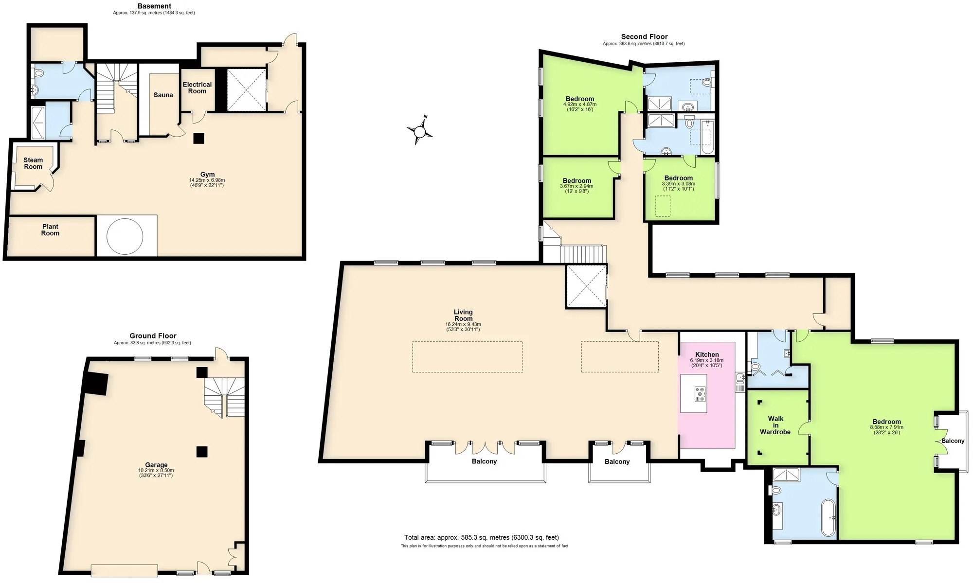 4 bed apartment for sale in Castle Lane, Warwick - Property floorplan