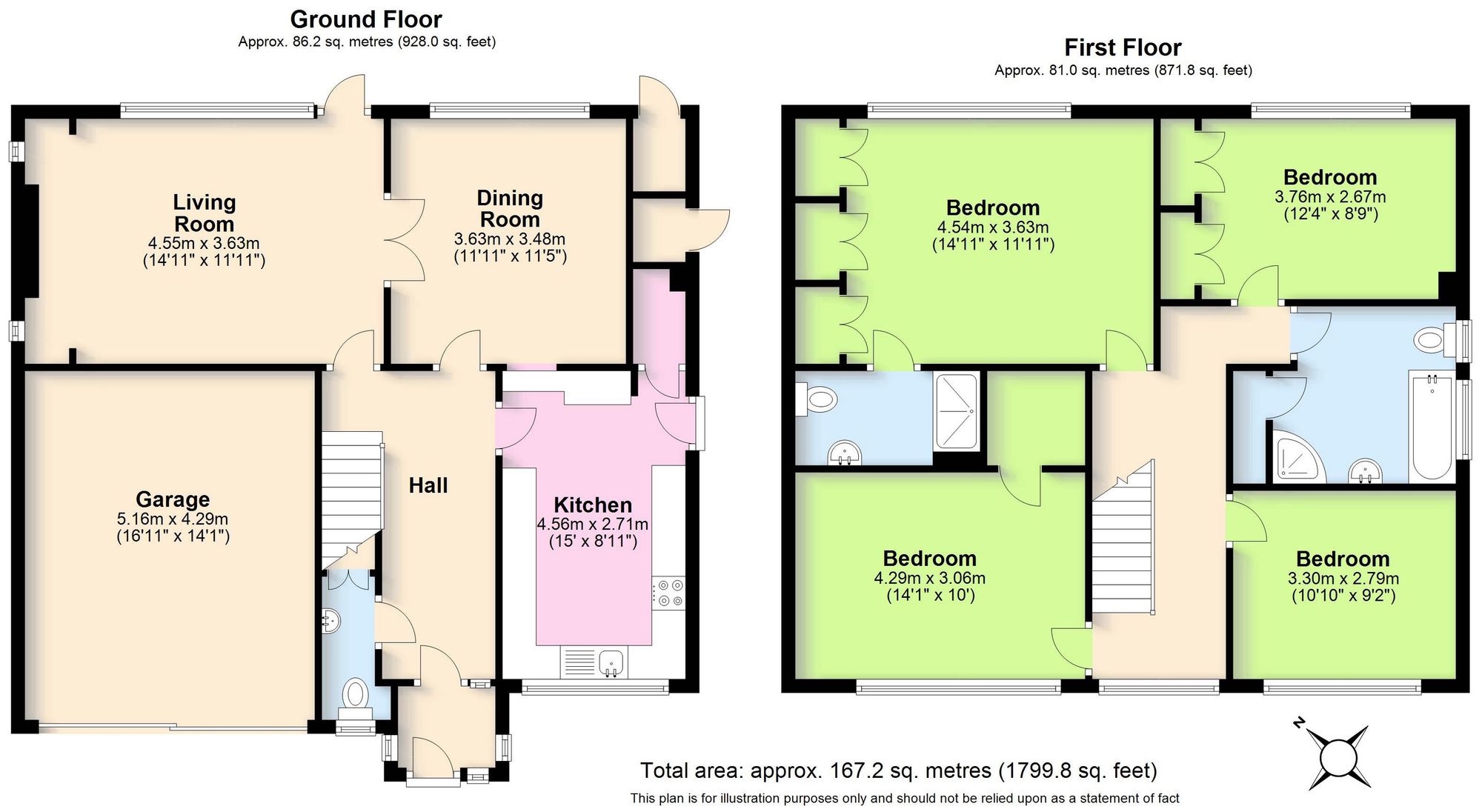 4 bed detached house for sale in Ferndale Drive, Kenilworth - Property floorplan