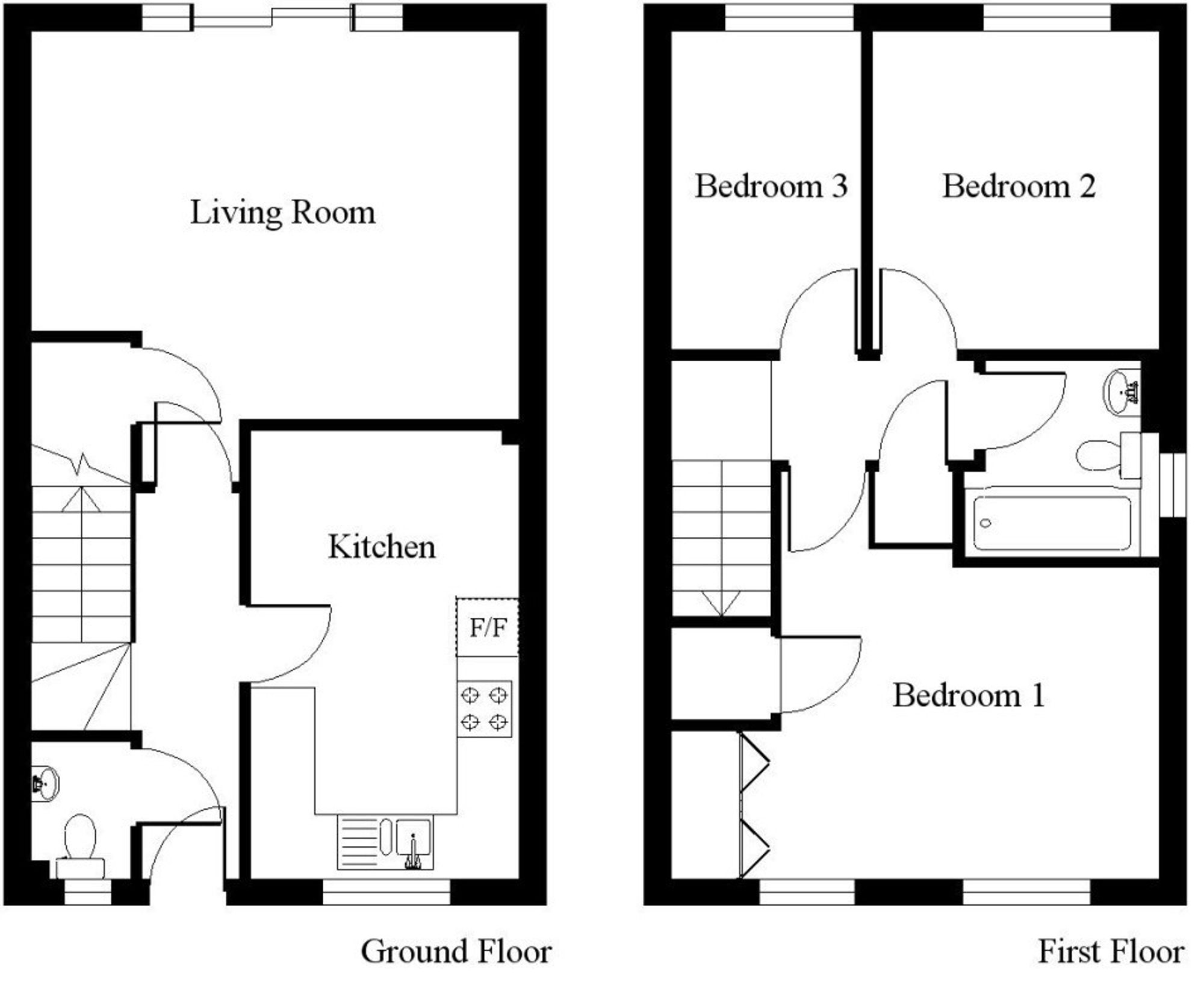 3 bed semi-detached house to rent in Lulworth Park, Kenilworth - Property floorplan