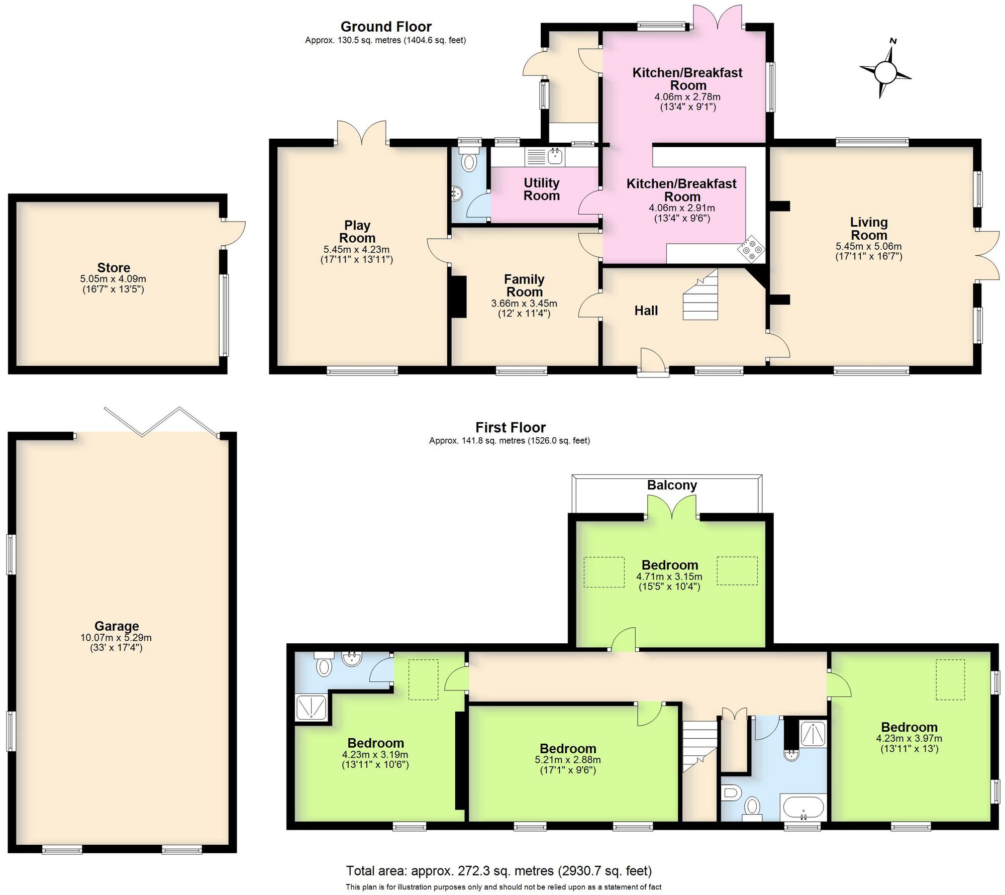 4 bed for sale in Farnborough, Banbury - Property floorplan