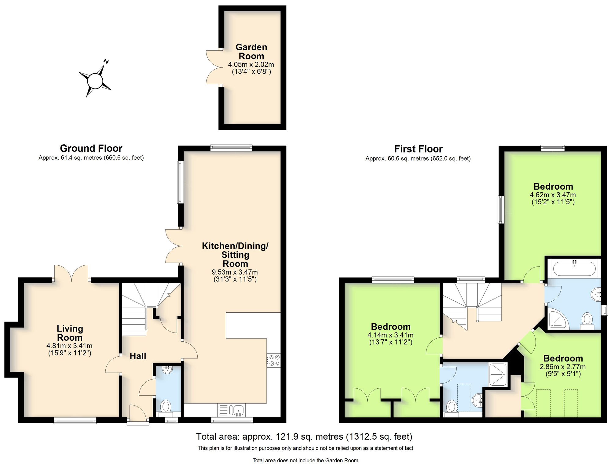 3 bed detached house for sale in Herbert Bond Drive, Kenilworth - Property floorplan