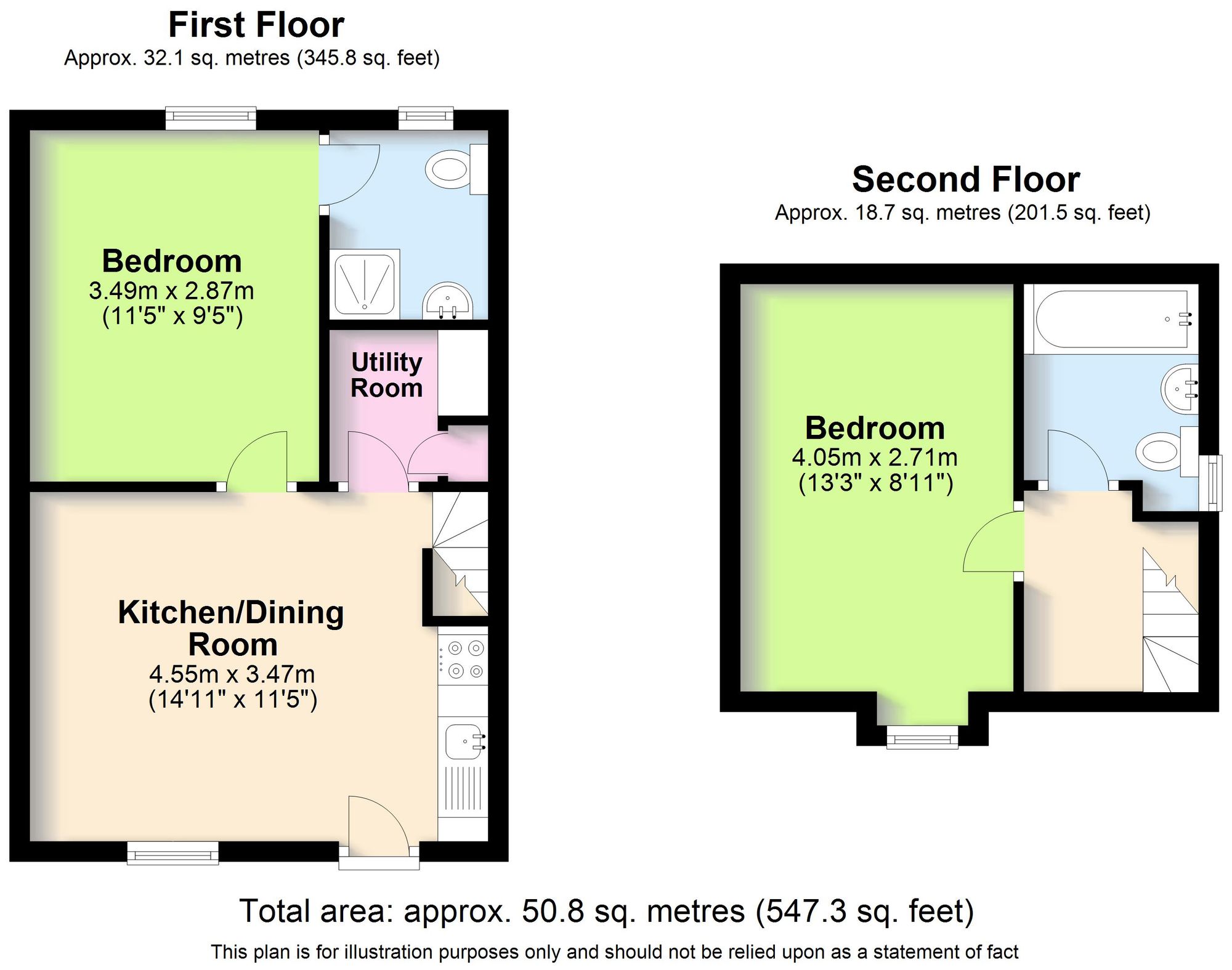 2 bed apartment to rent in Warwick Road, Kenilworth - Property floorplan