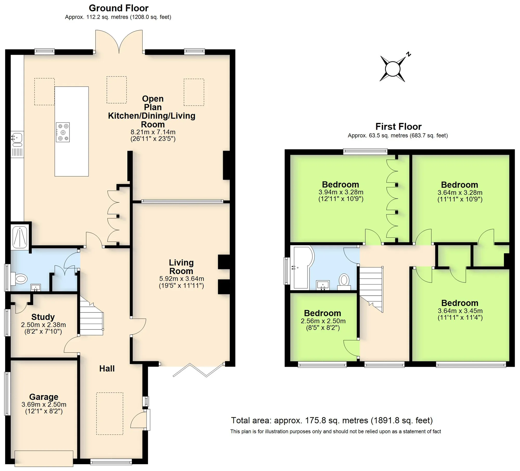 4 bed detached house for sale in Clarendon Road, Kenilworth - Property floorplan