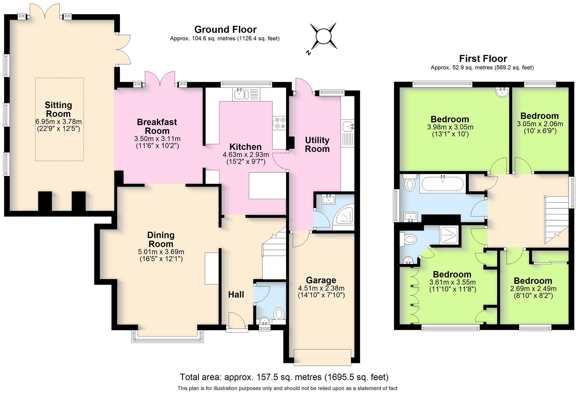 4 bed detached house for sale in Coopers Walk, Coventry - Property floorplan