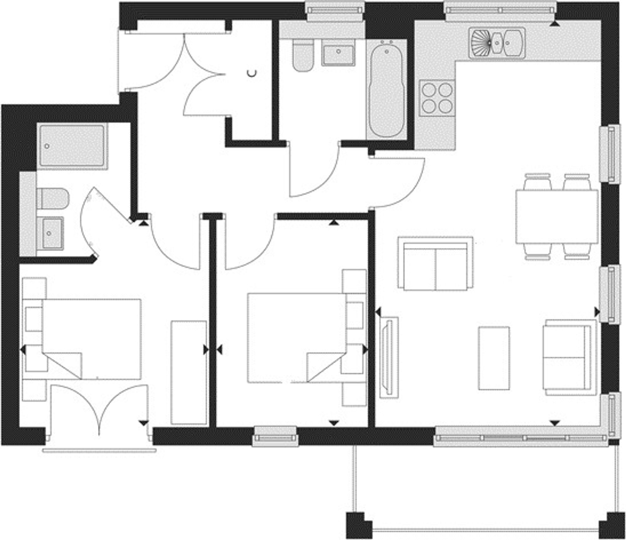 2 bed apartment to rent in Elm Road, Solihull - Property floorplan