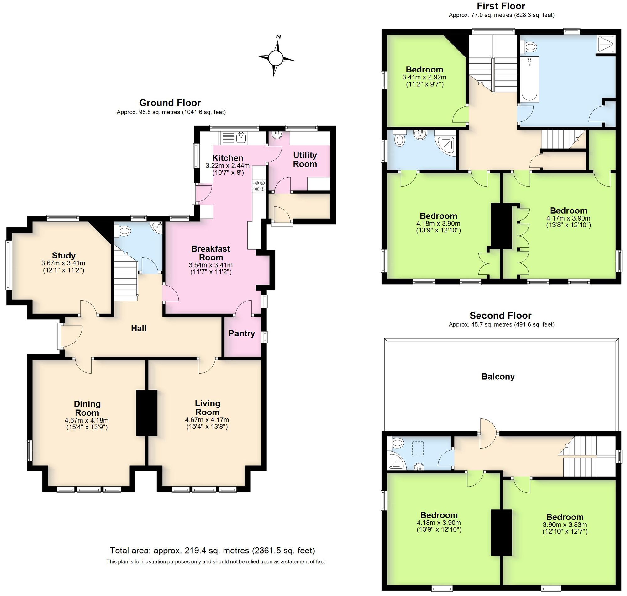 5 bed house for sale in Southbank Road, Kenilworth - Property floorplan