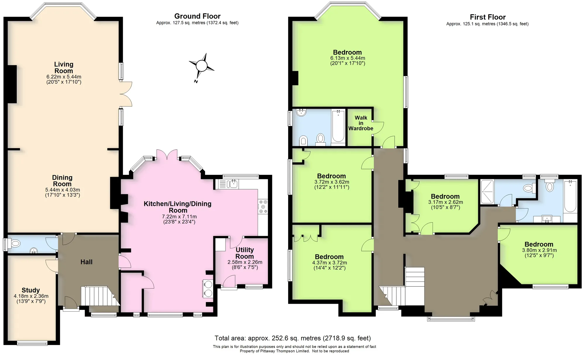 5 bed semi-detached house for sale in Birches Lane, Kenilworth - Property floorplan