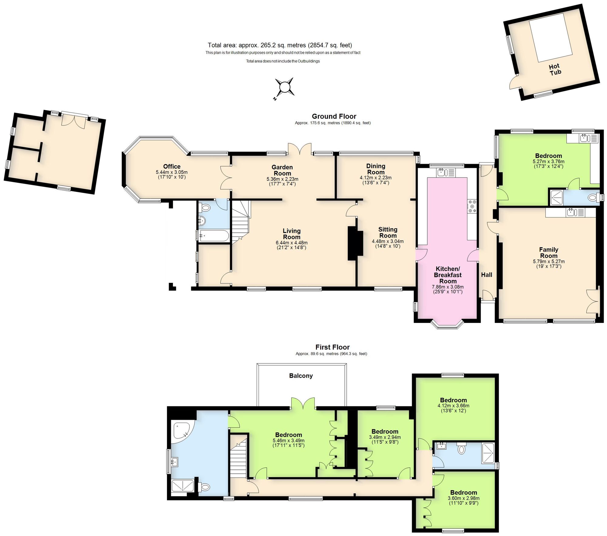 5 bed detached house for sale in Stratford Road, Warwick - Property floorplan