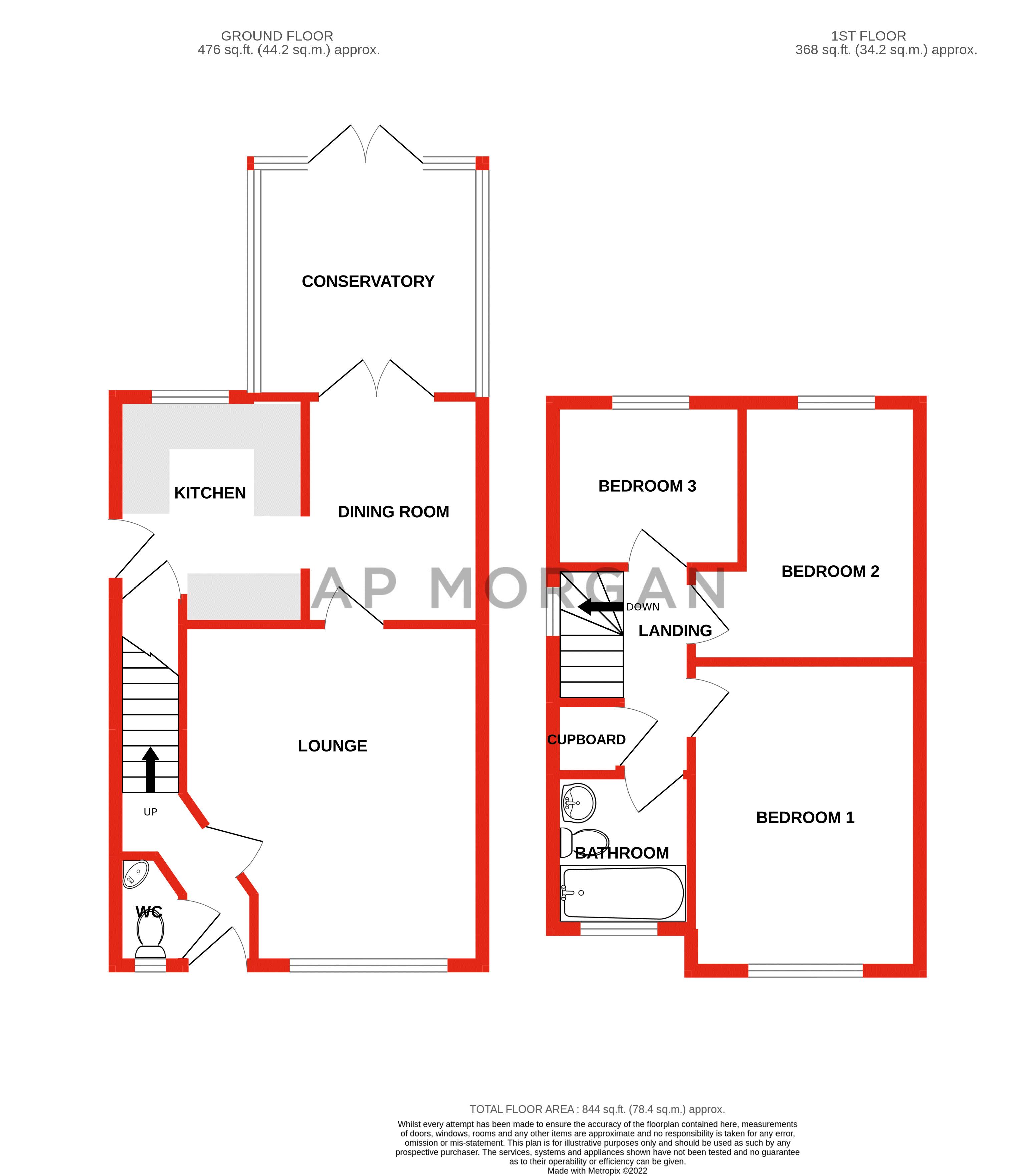 3 bed house to rent in Tudor Gardens, Stourbridge - Property floorplan