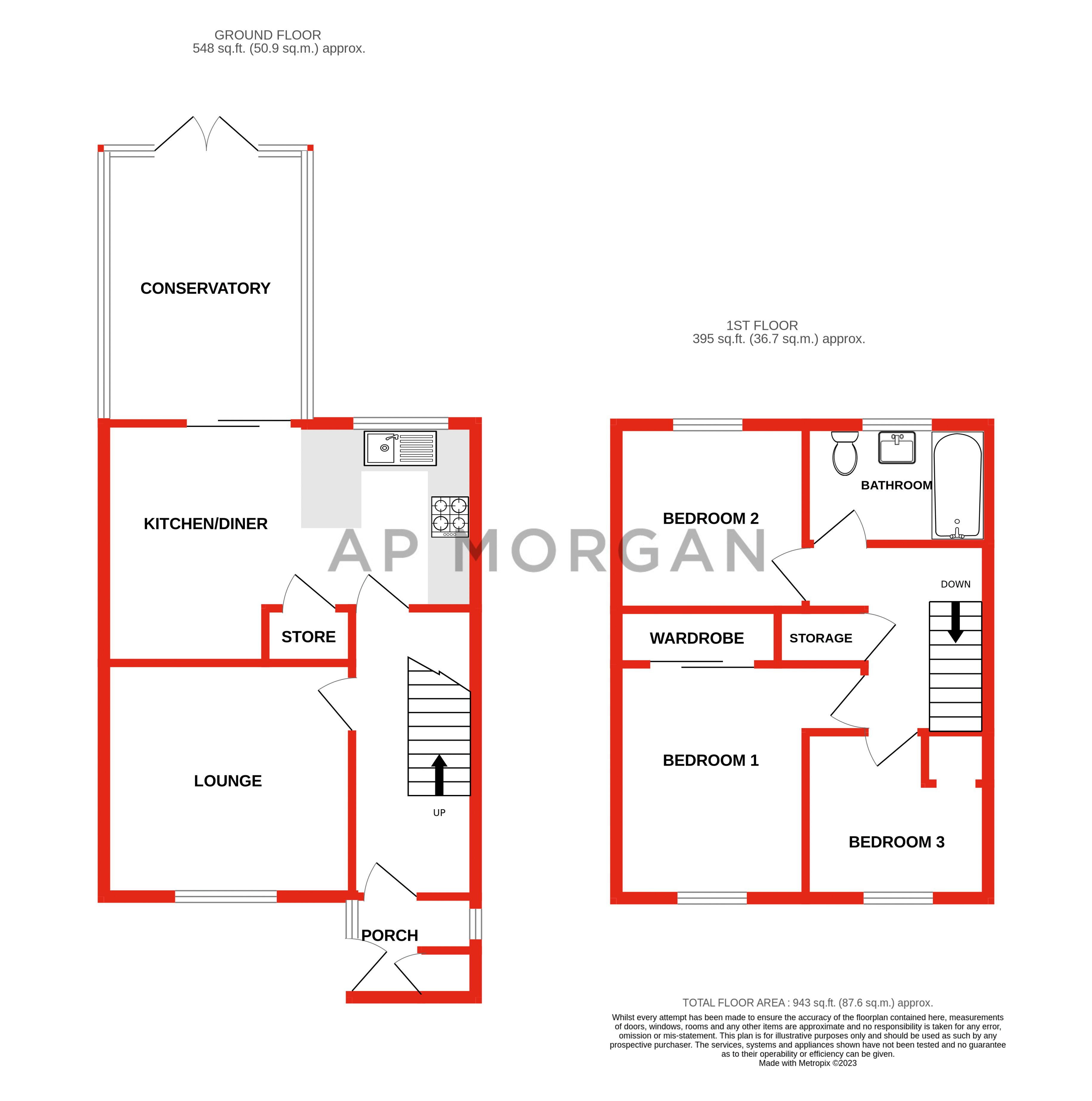 3 bed house to rent in Old Lime Gardens, Birmingham - Property floorplan