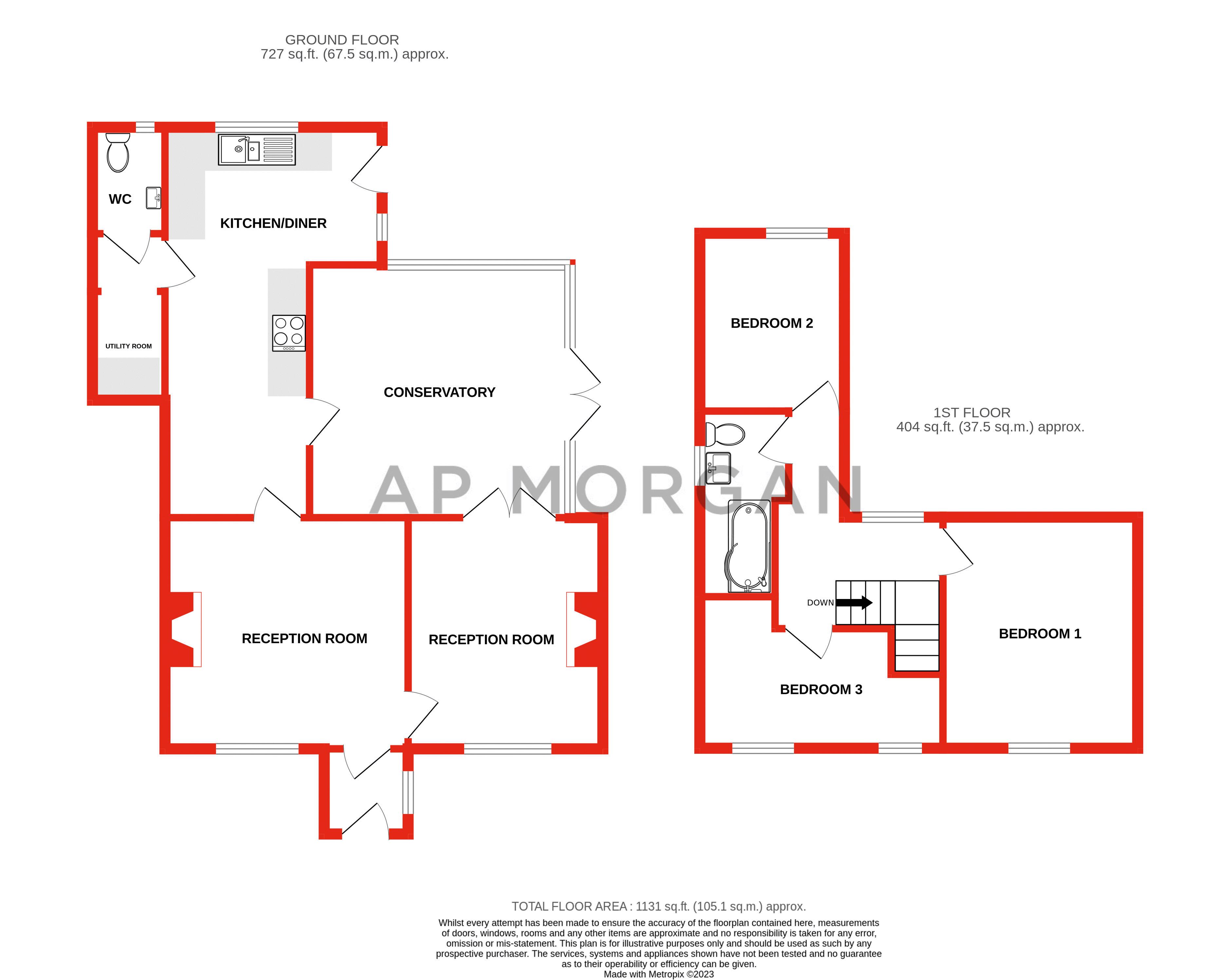 3 bed cottage to rent in Gladstone Road, Stourbridge - Property floorplan