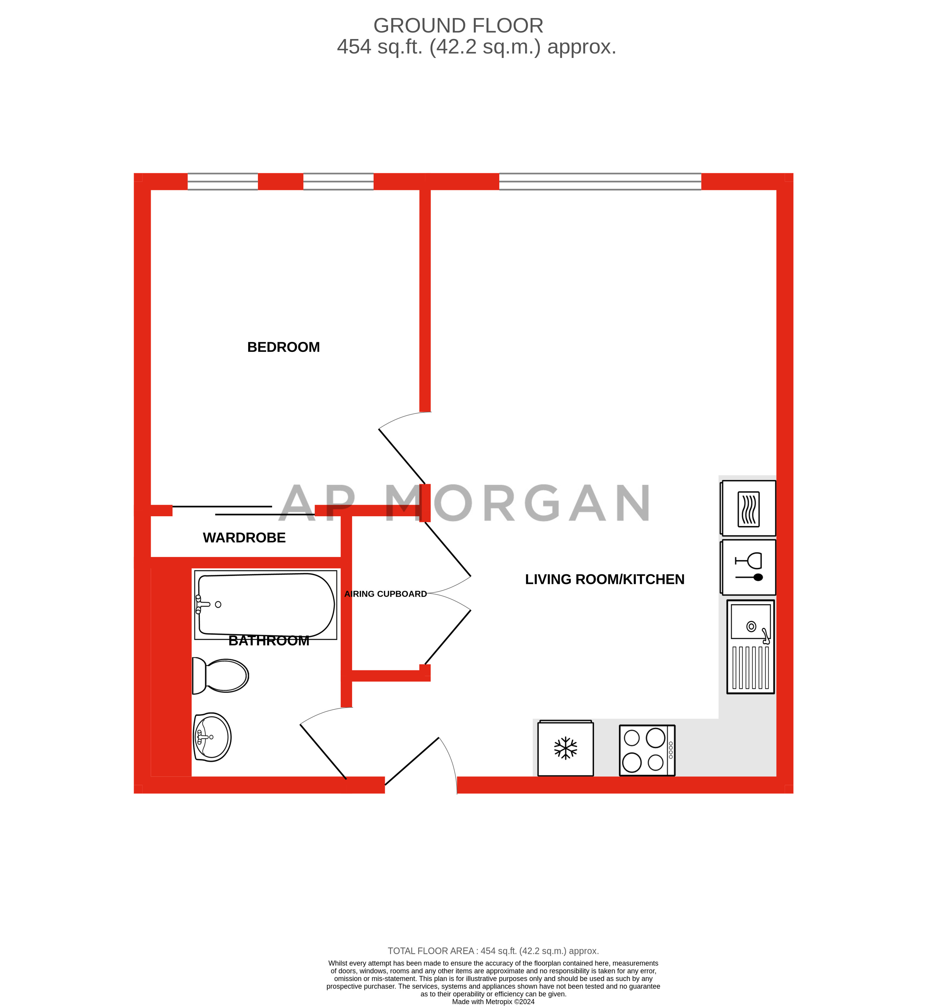 1 bed apartment to rent in Communication Row, Birmingham - Property floorplan