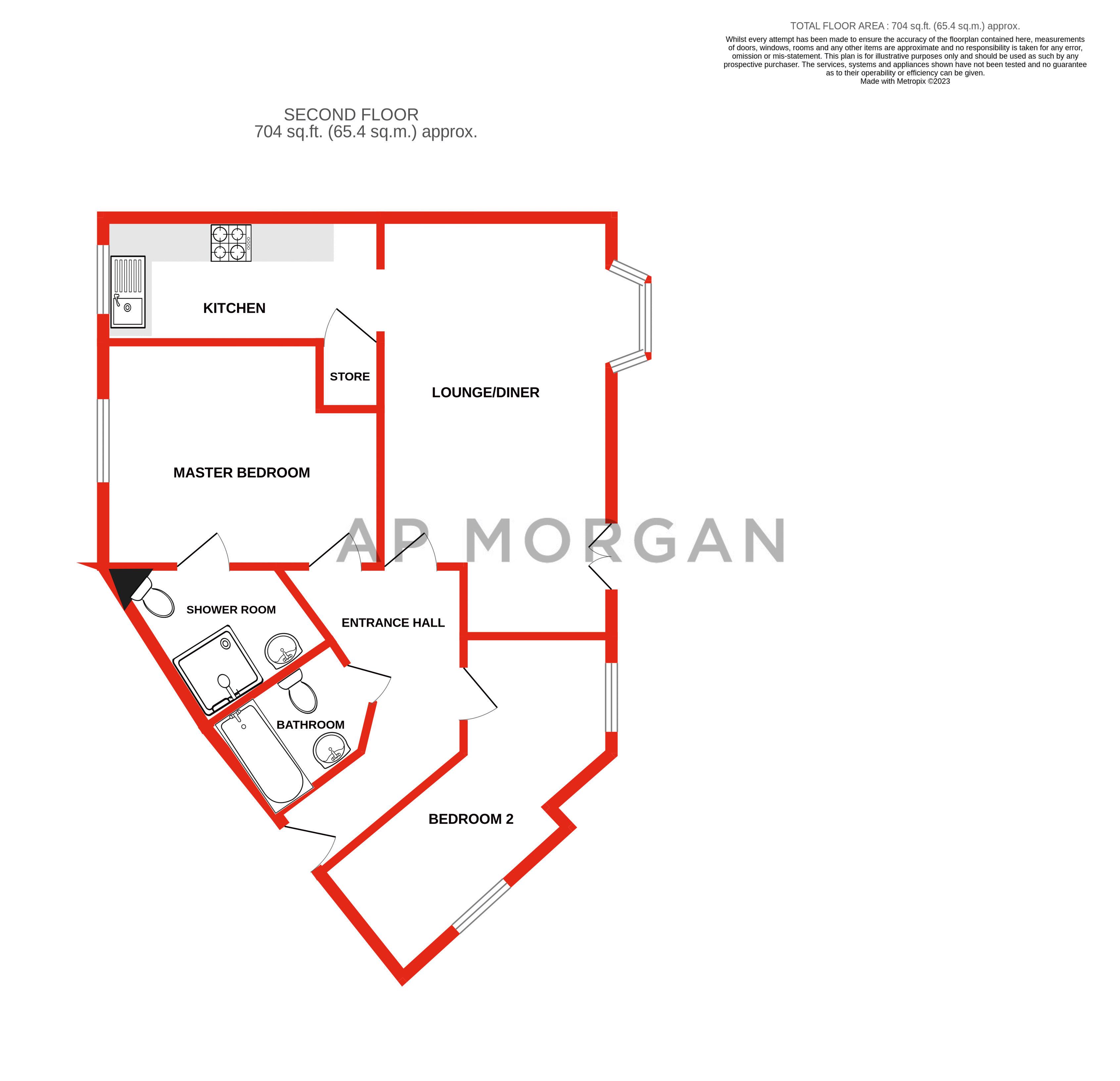 2 bed apartment to rent in Trefoil Gardens, Amblecote - Property floorplan