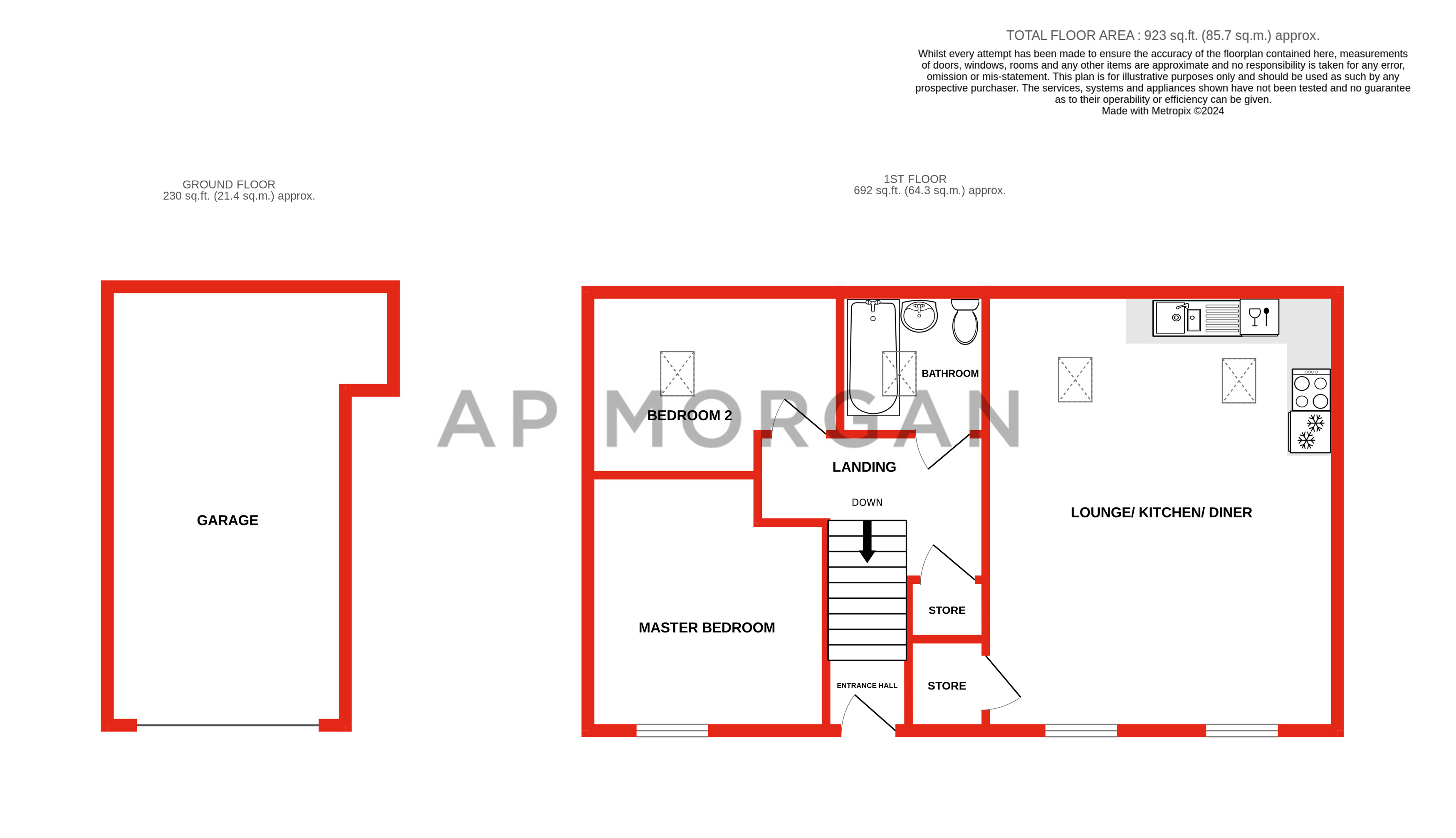 2 bed maisonette to rent in Ascot Way, Birmingham - Property floorplan