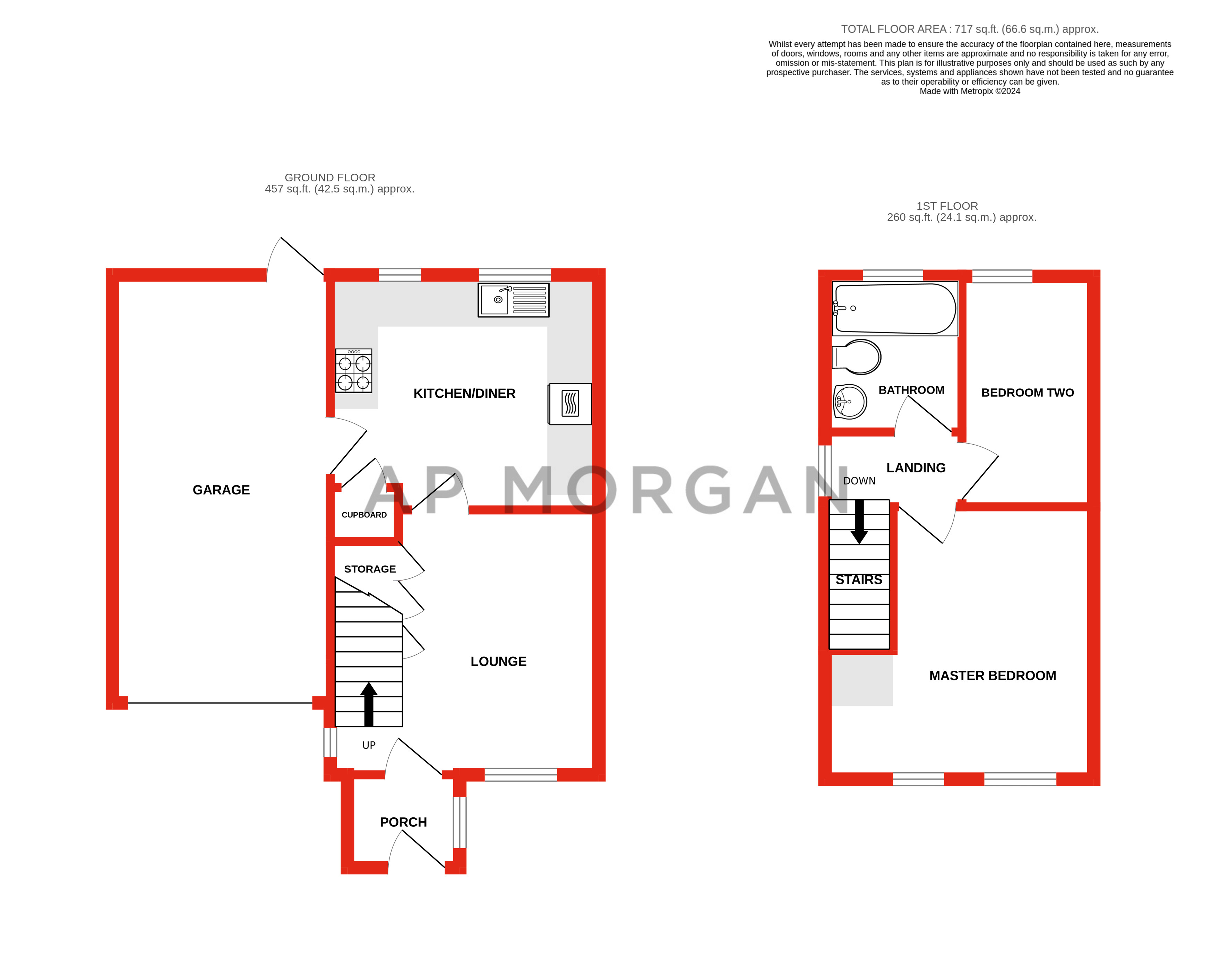2 bed house to rent in Mitcheldean Close, Oakenshaw - Property floorplan