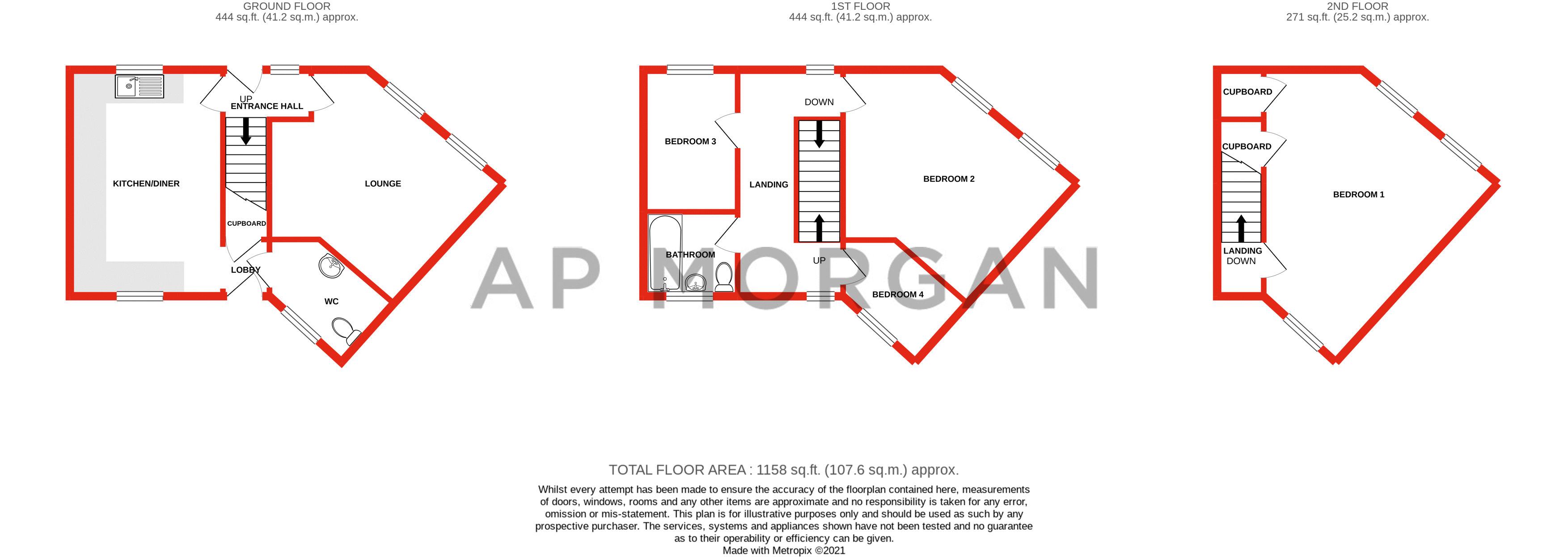 4 bed house for sale in Lower Beeches Road, Northfield - Property floorplan