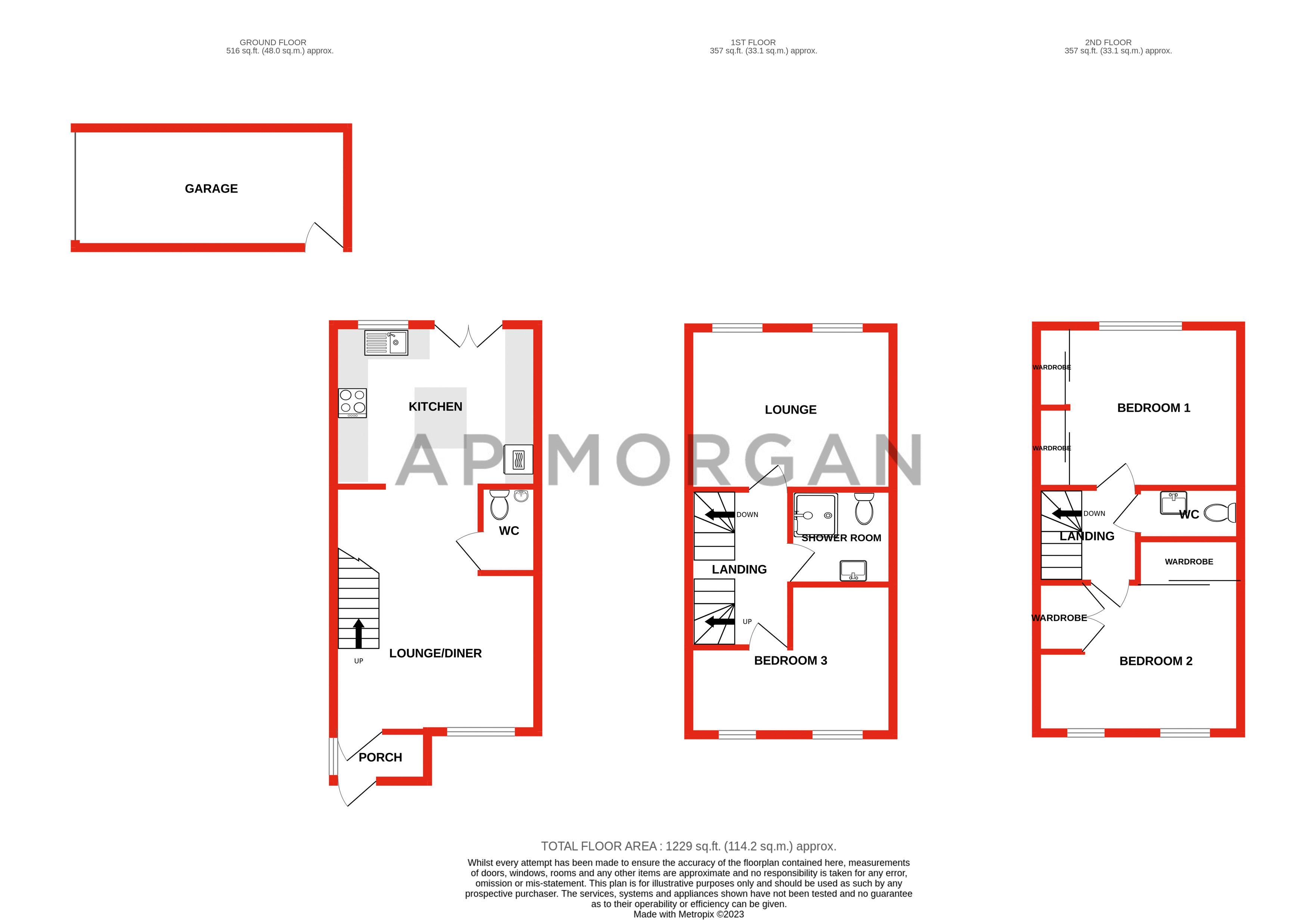3 bed house for sale in Sedgebourne Way, Northfield - Property floorplan