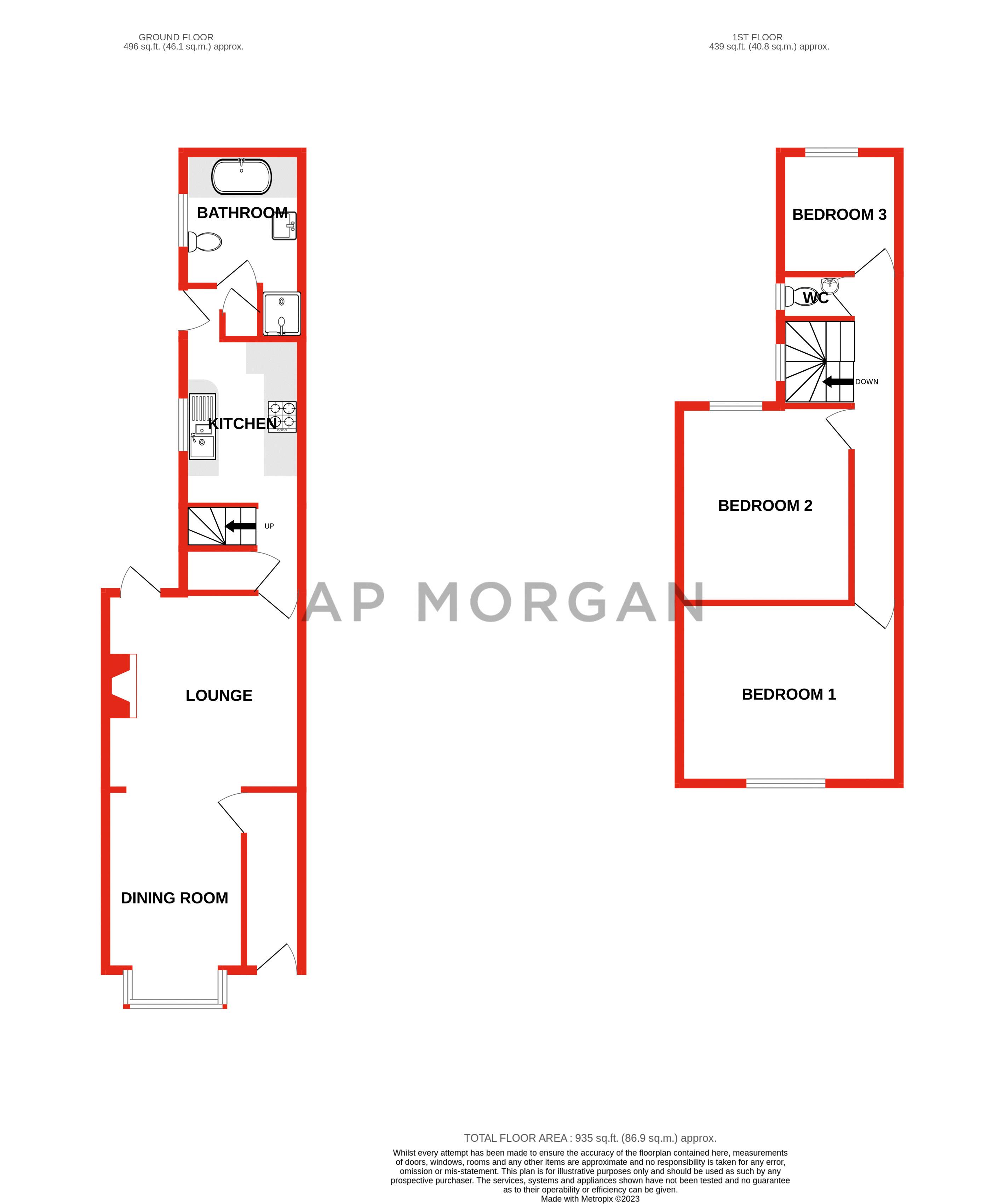 3 bed house for sale in May Lane, Birmingham - Property floorplan
